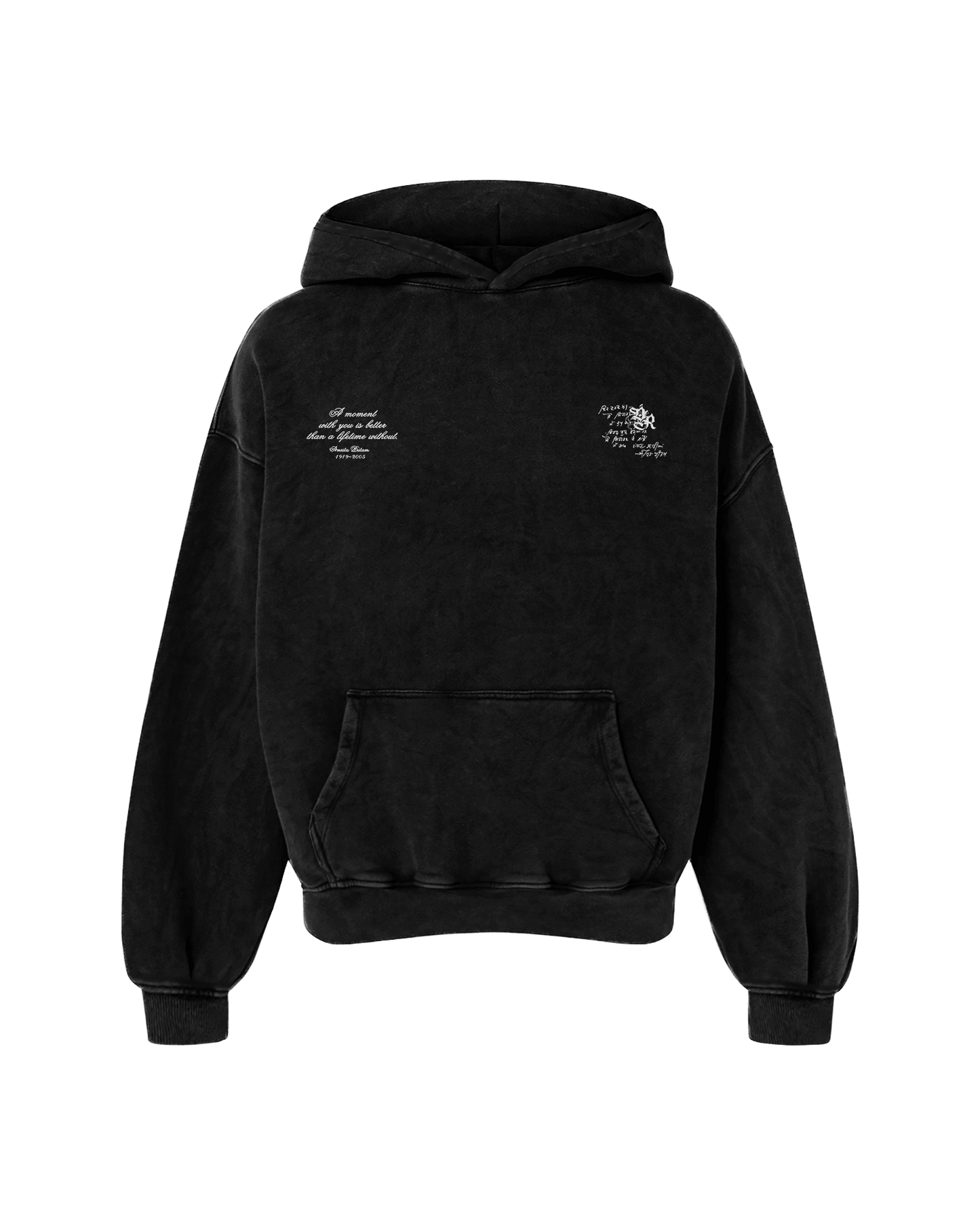 AMRITA OVERSIZED FADED HOODIE BLACK - Drip by Rage