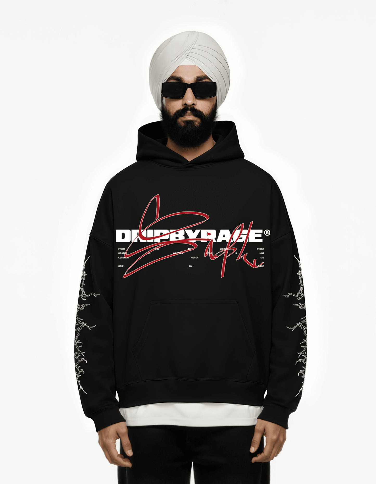 DEVIL SIDHU SUN FADED BOXY HOODIE - Drip by Rage