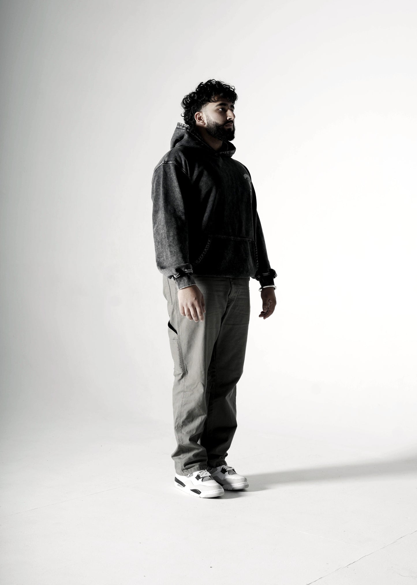 FARMERS CLUB OVERSIZED FADED HOODIE BLACK