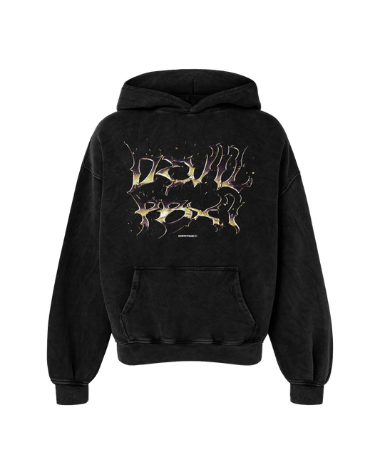 DEVIL PBX1 OVERSIZED FADED HOODIE