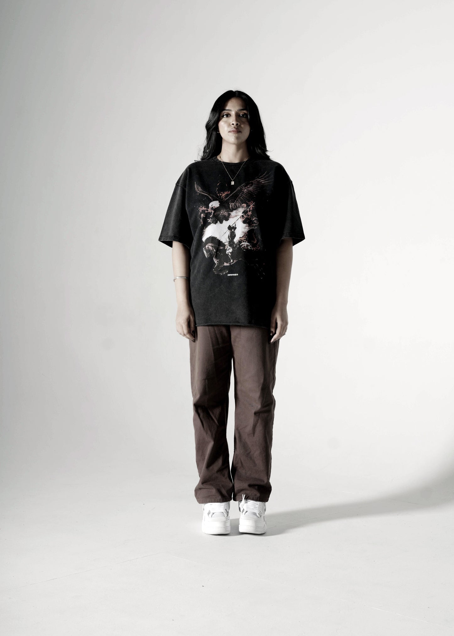 NO FEAR RED EDITION OVERSIZED FADED T-SHIRT BLACK