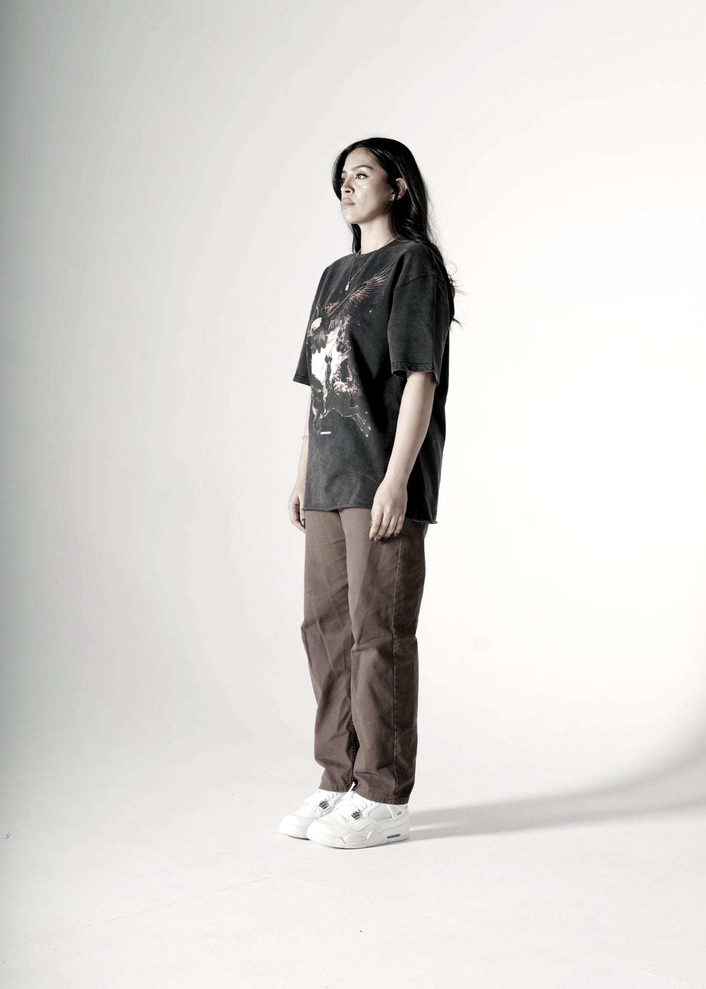 NO FEAR RED EDITION OVERSIZED FADED T-SHIRT BLACK