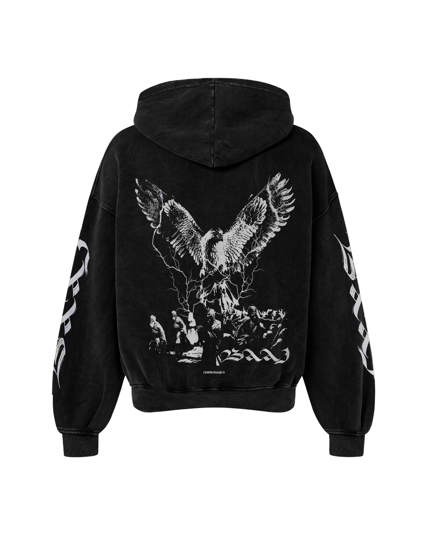 BAAJ OVERSIZED FADED HOODIE BLACK