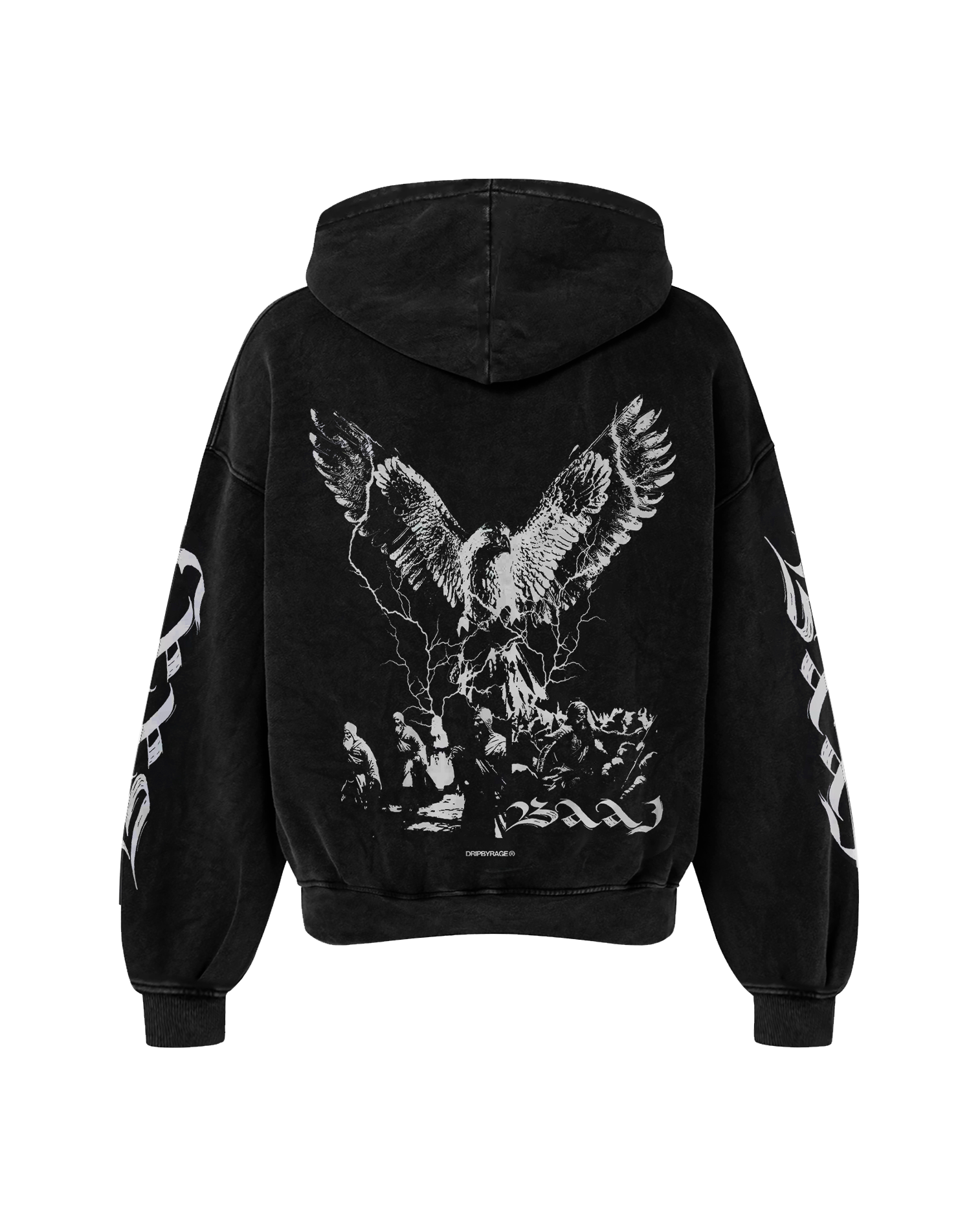 BAAJ OVERSIZED FADED HOODIE BLACK