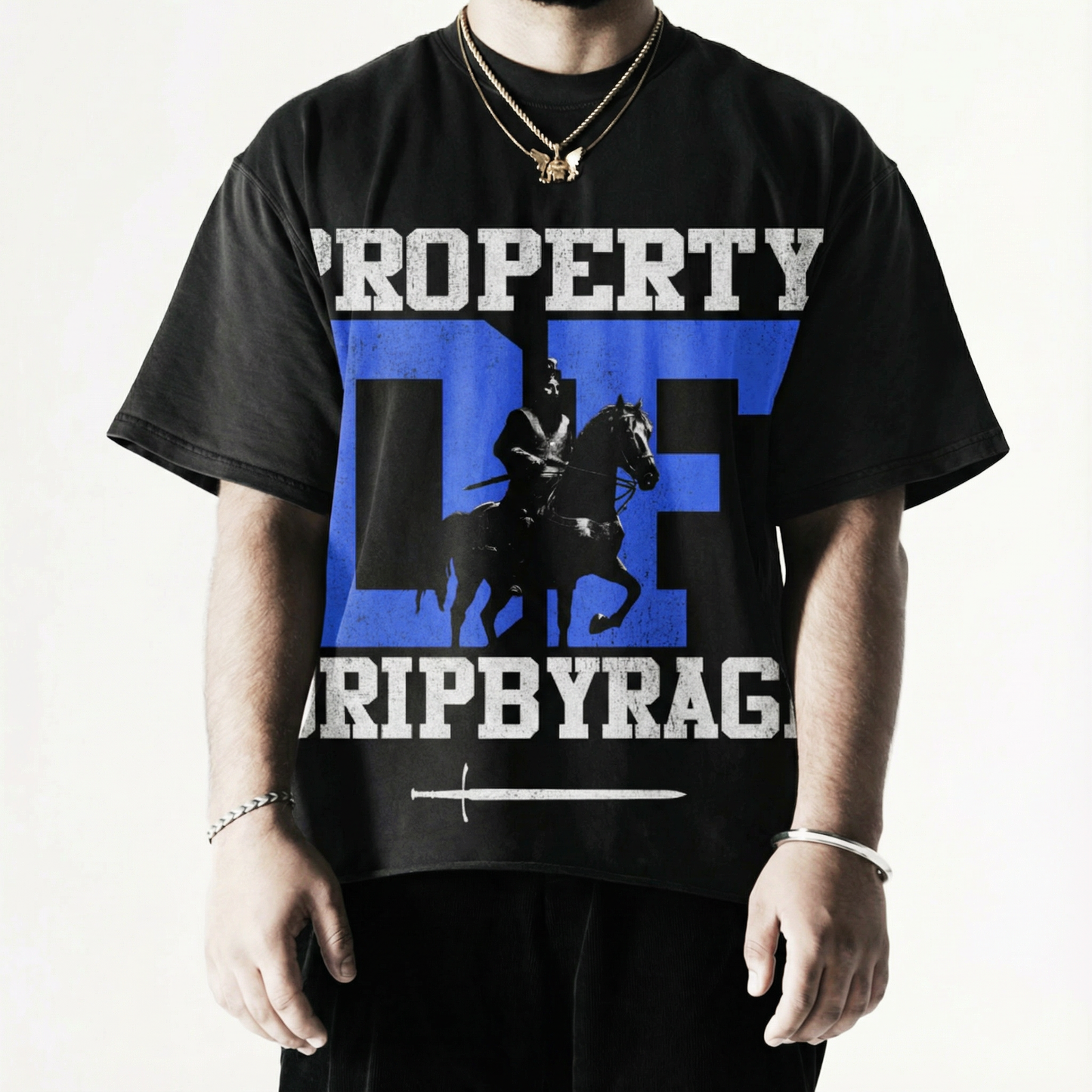 PROPERT BIG PRINT FADED T-SHIRT