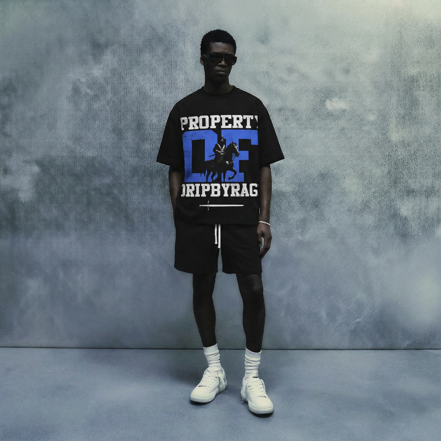 PROPERT BIG PRINT FADED T-SHIRT