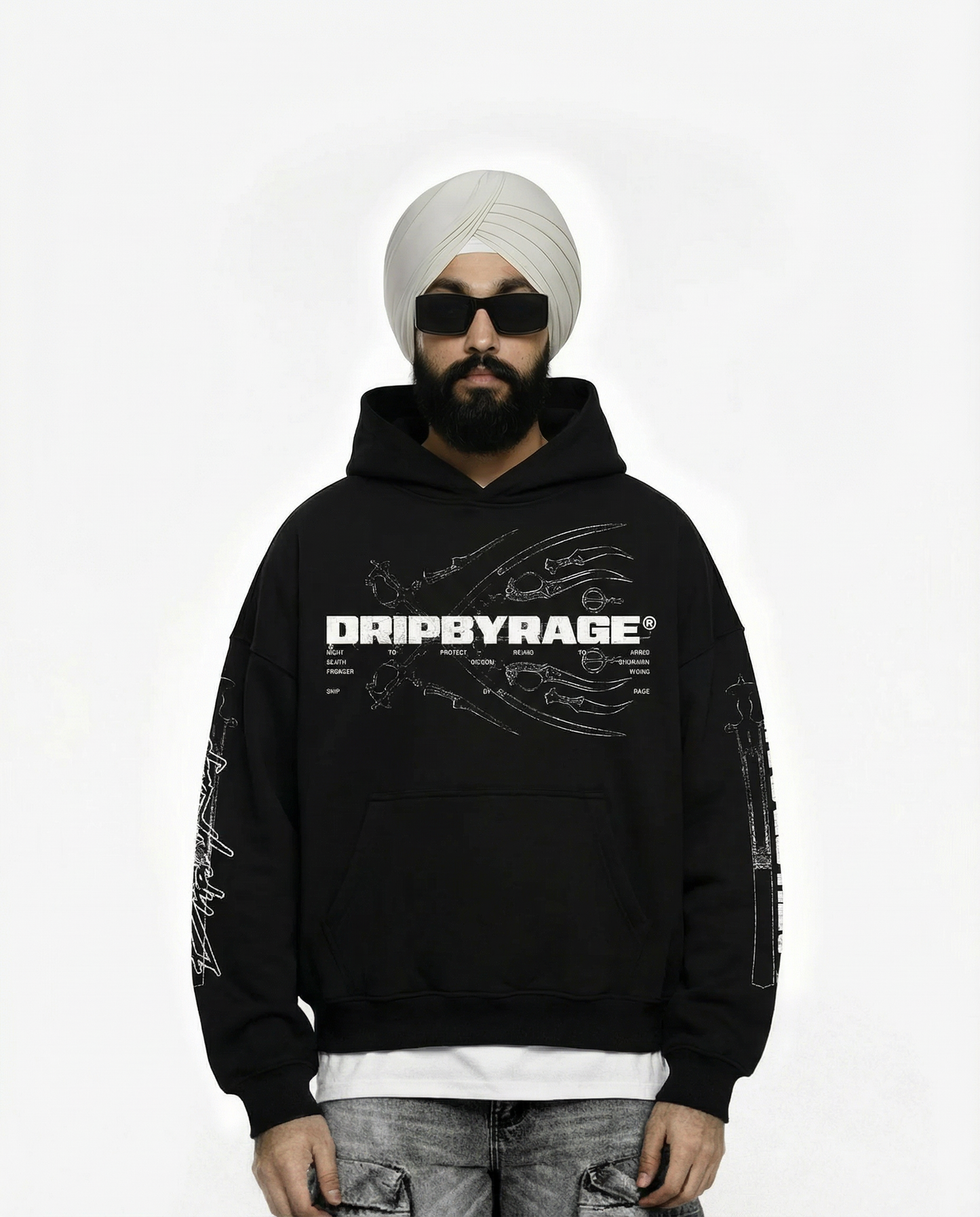 PATH OF SAINT SUN FADED BOXY HOODIE