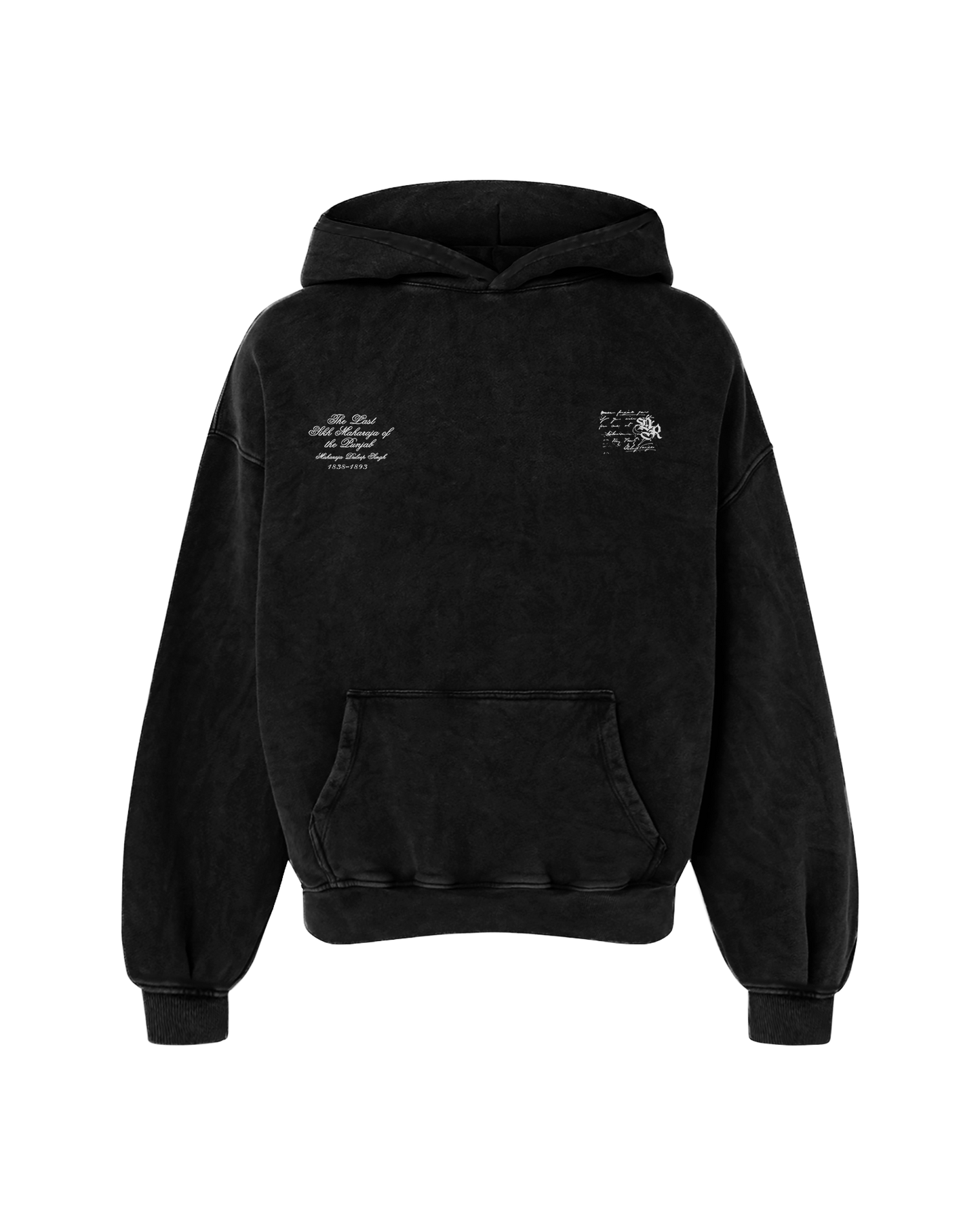 THE LAST KING OVERSIZED FADED HOODIE BLACK