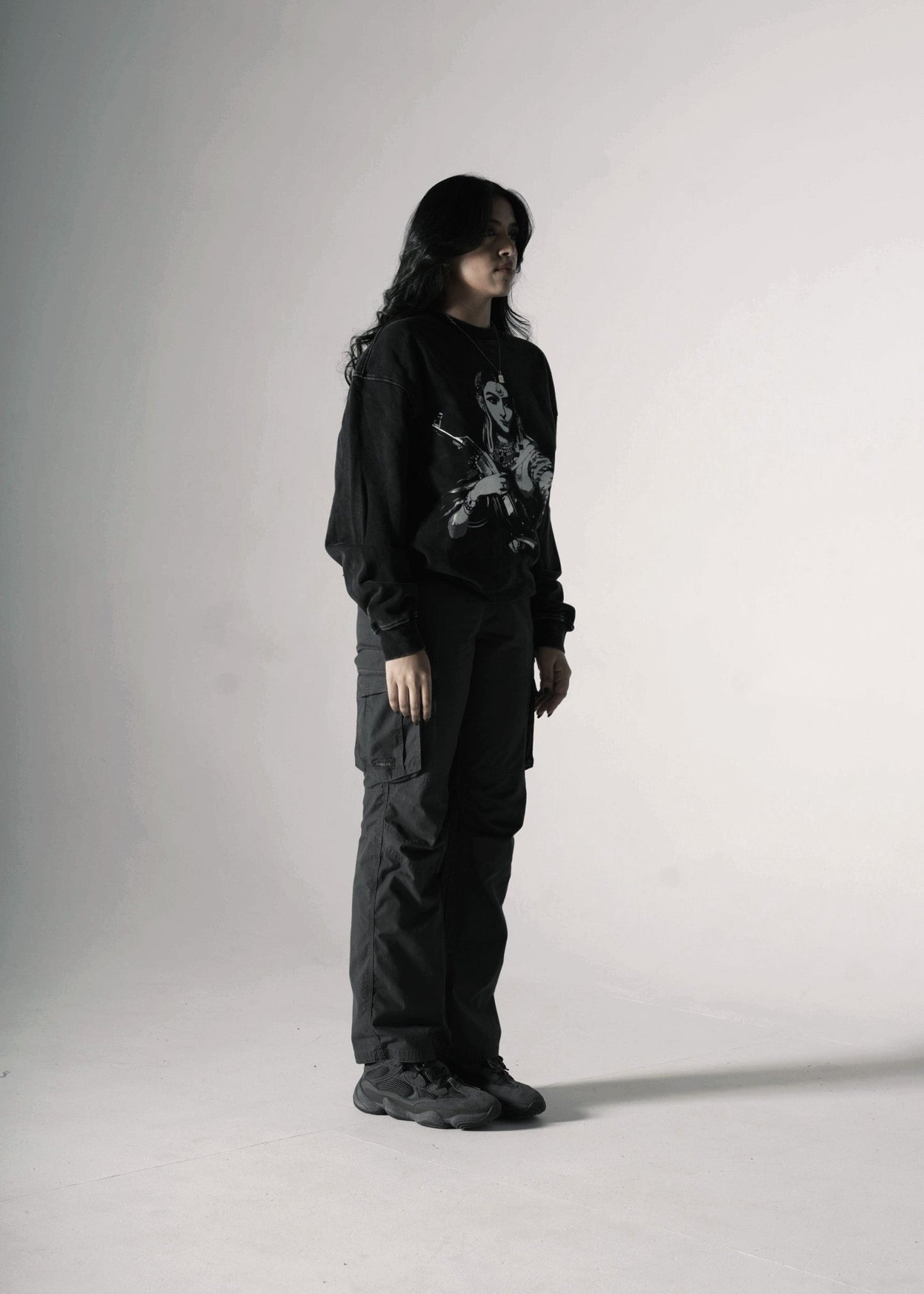 GANGSTER QUEEN OVERSIZED FADED SWEATSHIRT - Drip by Rage
