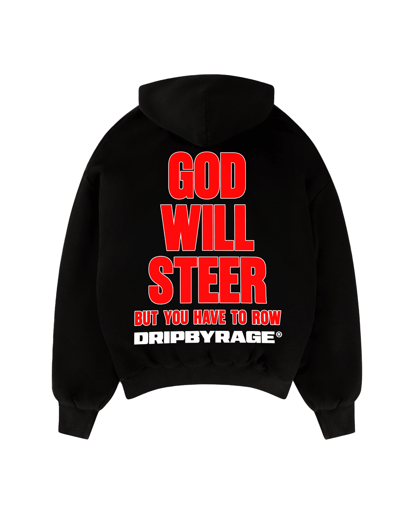 GOD WILL STEER SUN FADED BOXY HOODIE - Drip by Rage