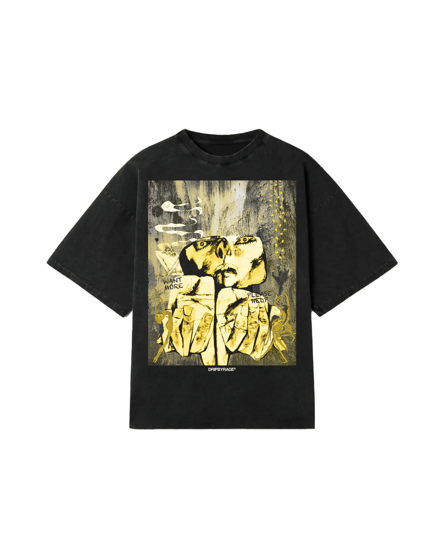 GREED FADED T-SHIRT - Drip by Rage
