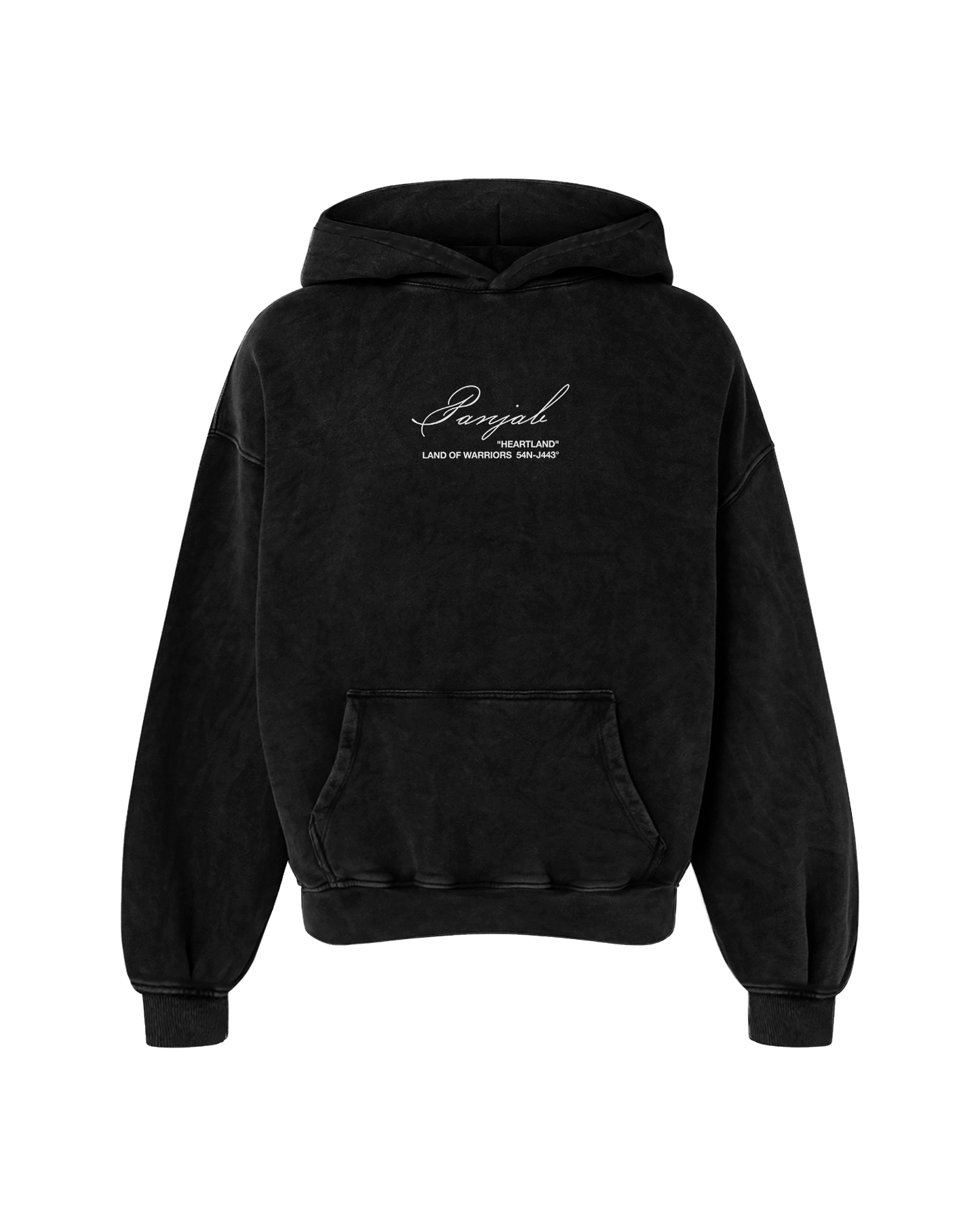 PANJAB OVERSIZED FADED HOODIE BLACK