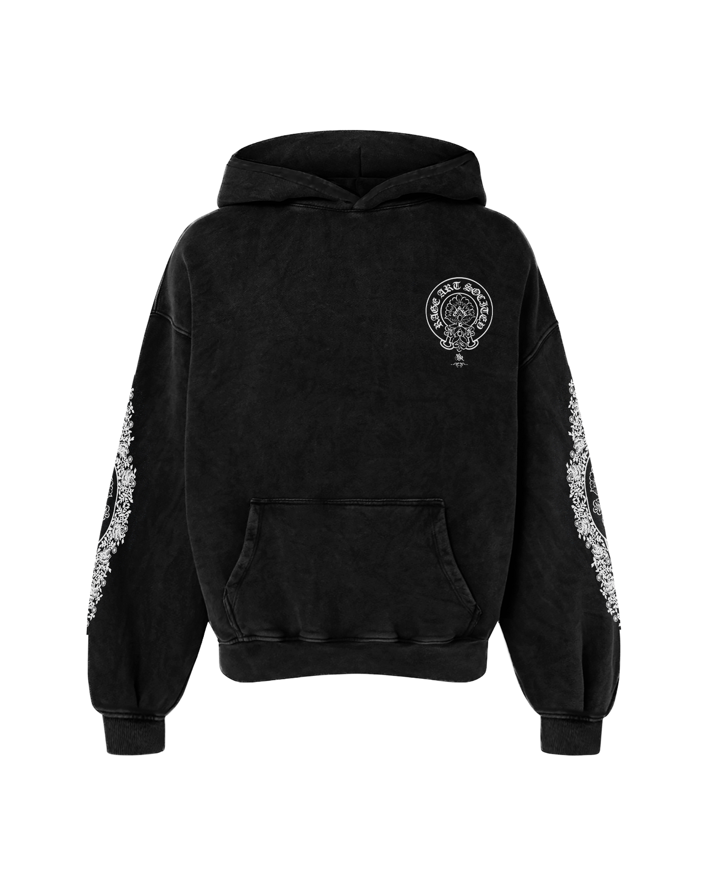 ANTISOCIAL OVERSIZED FADED HOODIE BLACK
