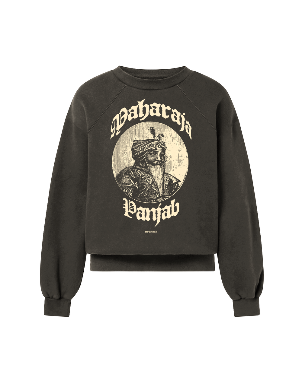 LION OF PANJAB FLEECE SWEATSHIRT CHARCOAL GREY