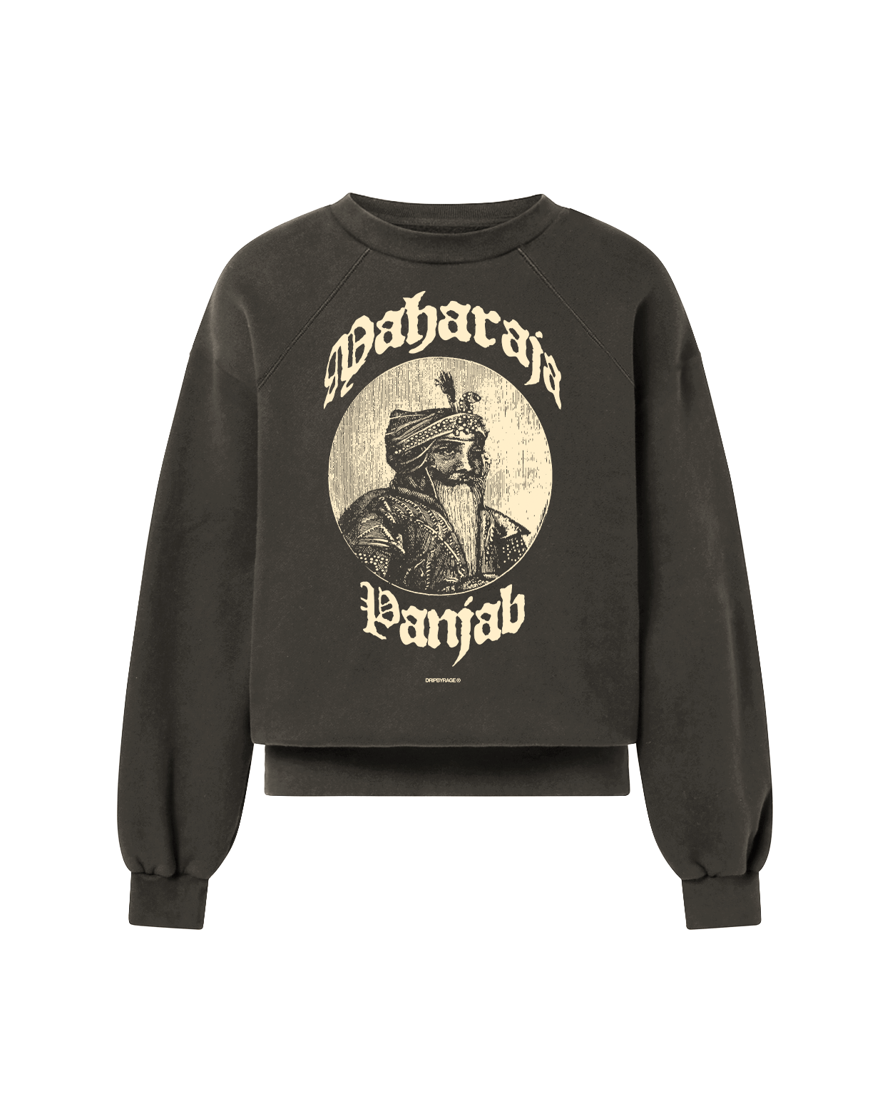 LION OF PANJAB FLEECE SWEATSHIRT CHARCOAL GREY