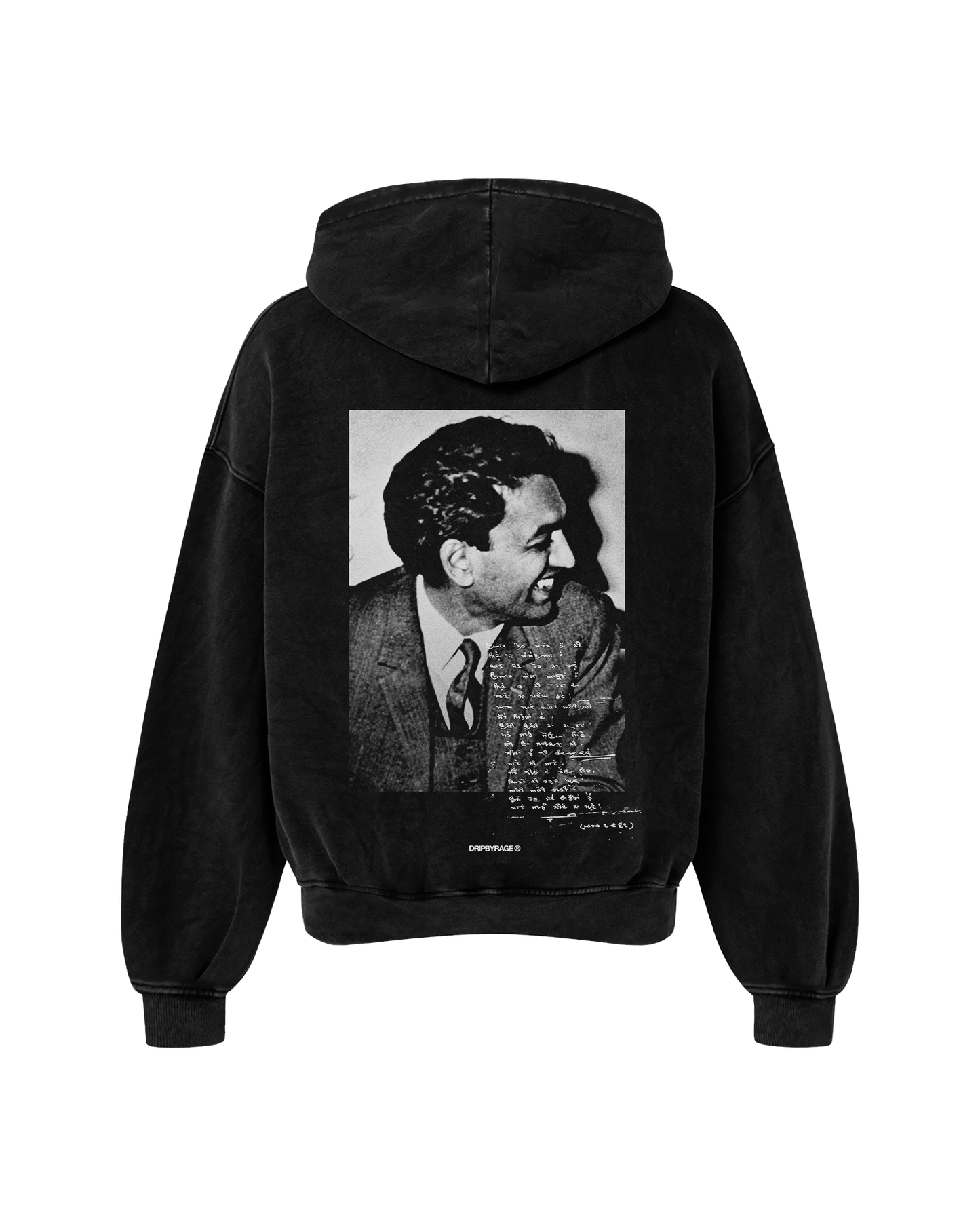 SHIV OVERSIZED FADED HOODIE BLACK