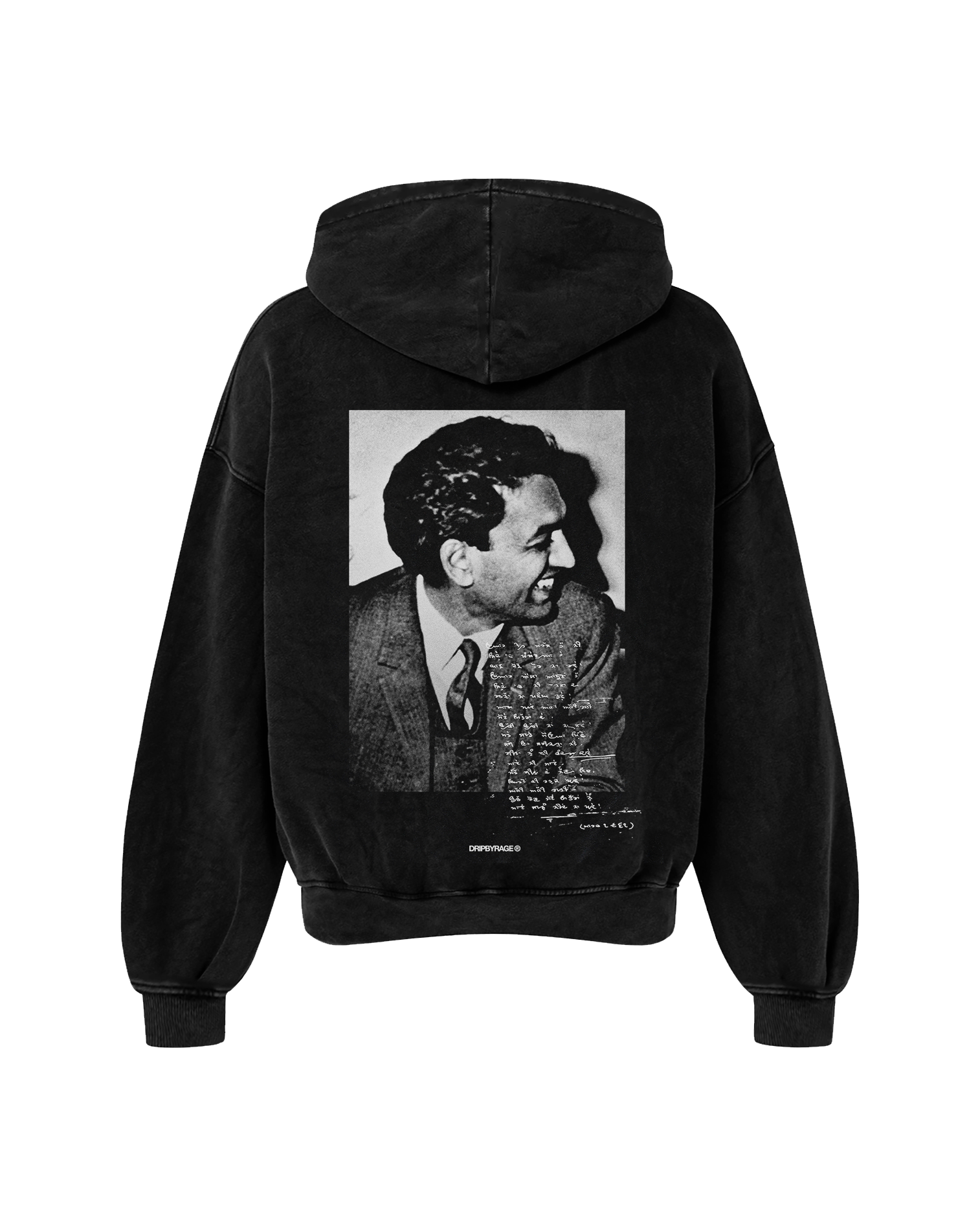 SHIV OVERSIZED FADED HOODIE BLACK