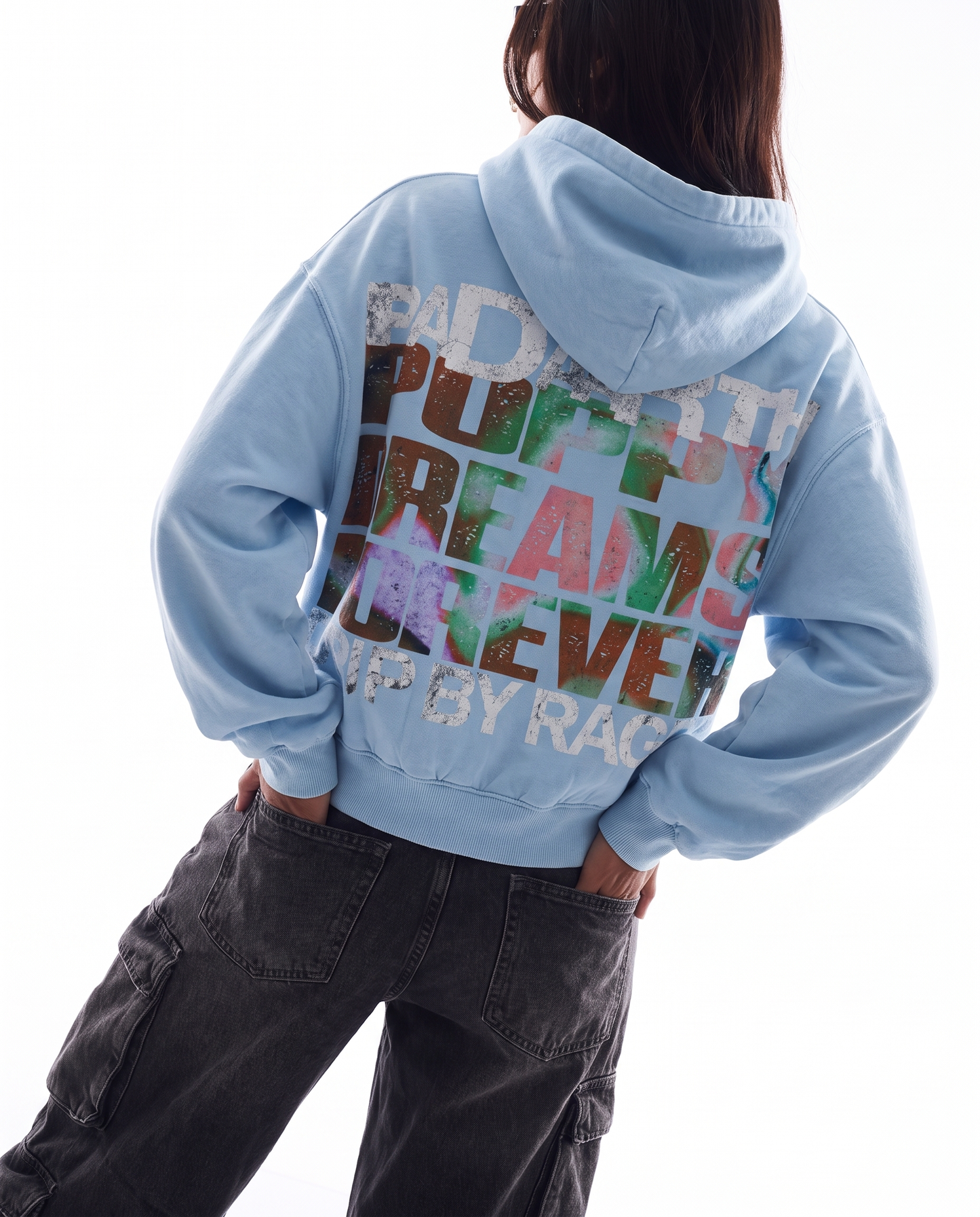POPPY DREAMS BOXY WASHED HOODIE