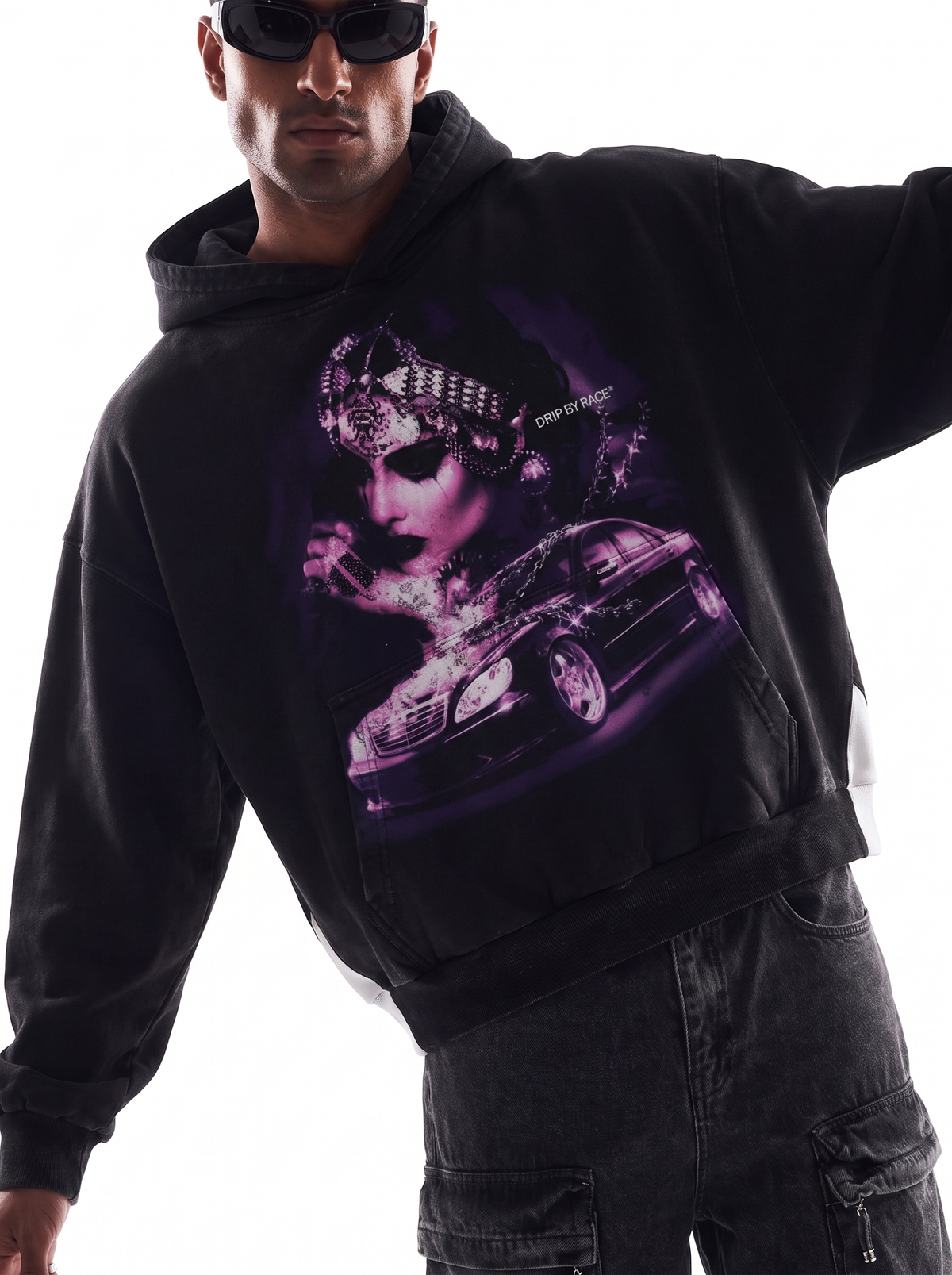 GLAMOUR BOXY FADED HOODIE