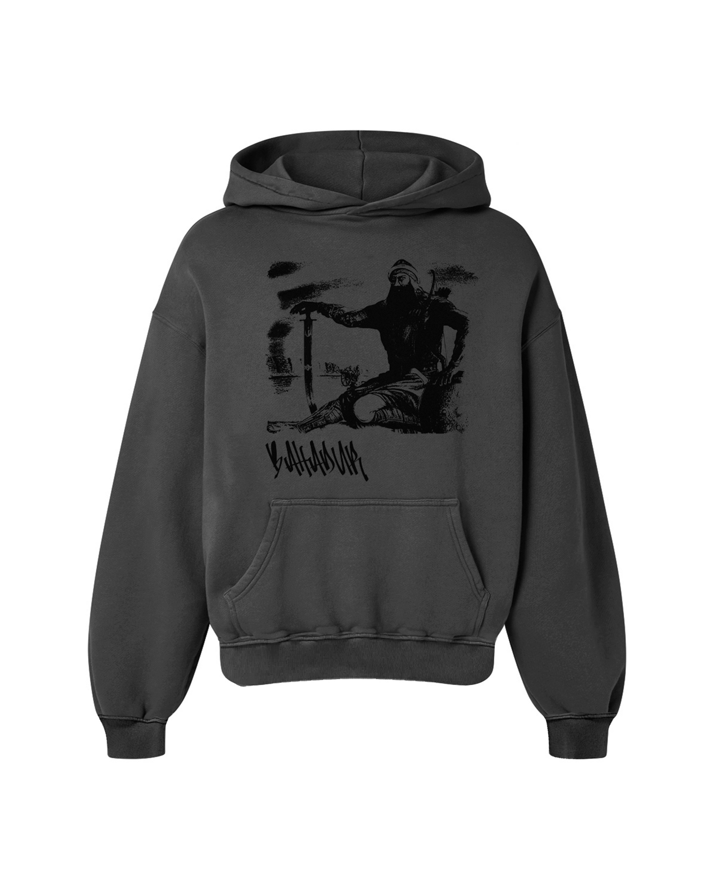 BAHADUR OVERSIZED GREY HOODIE