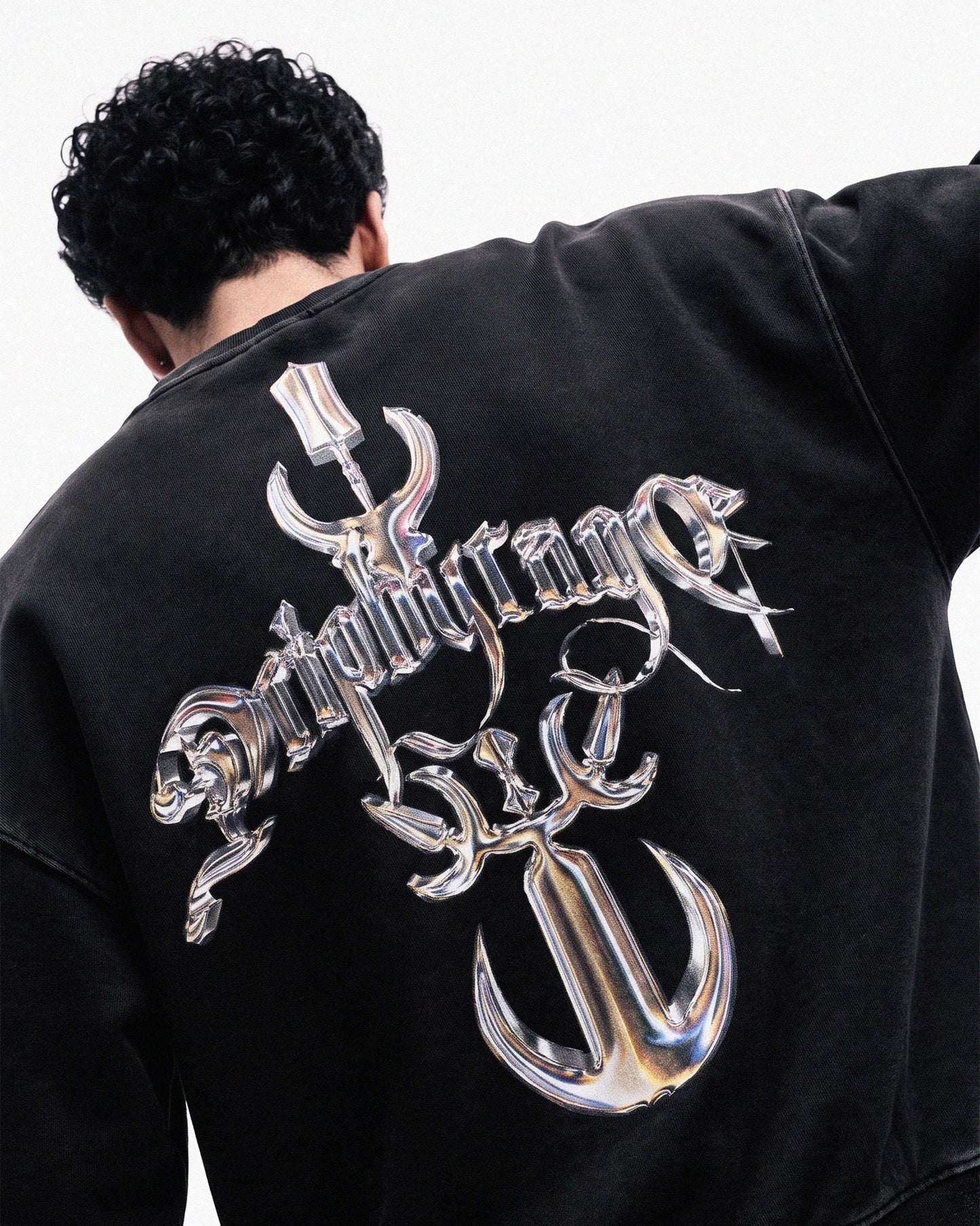CHROME DRIP OVERSIZED FADED SWEATSHIRT Drip by Rage