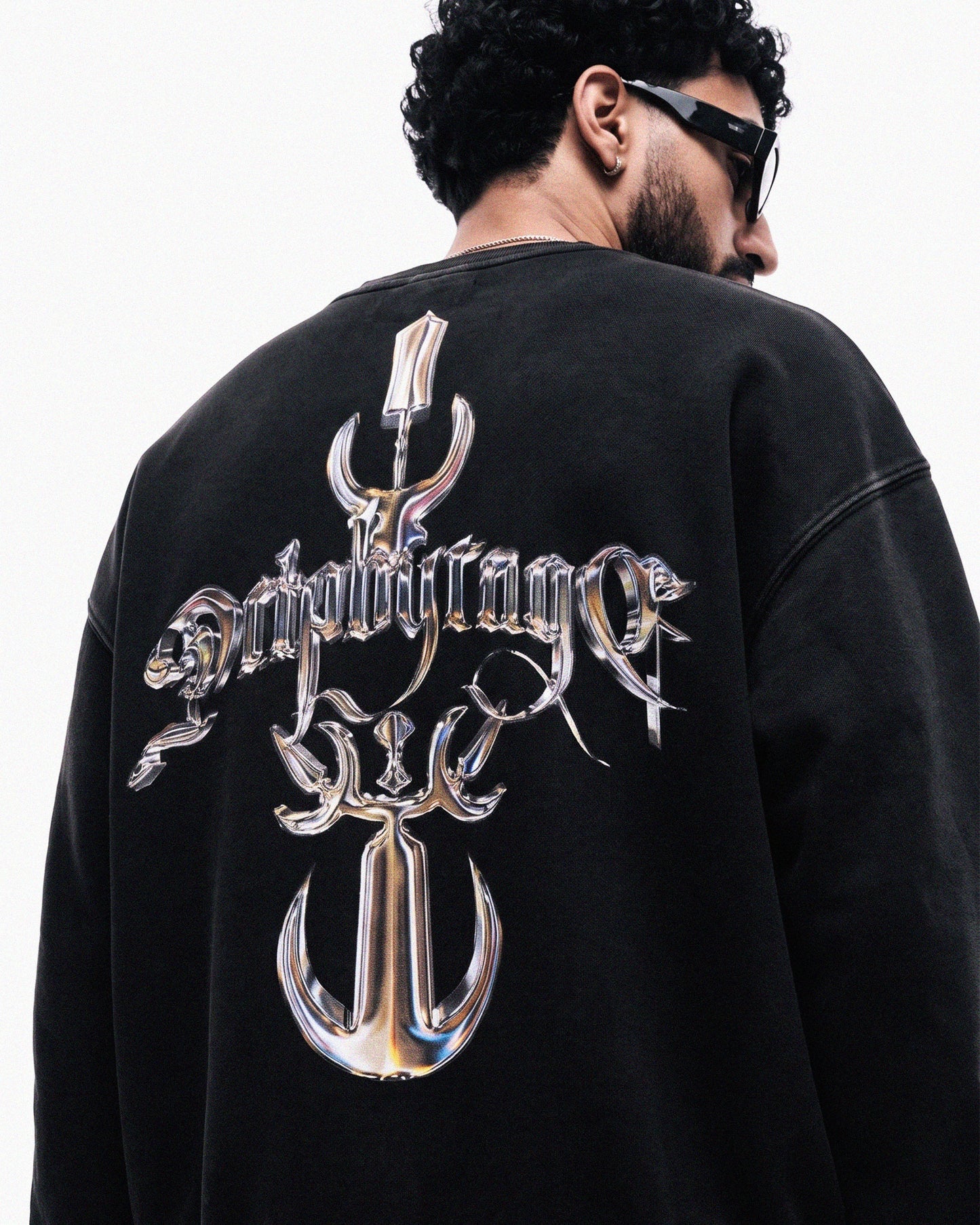 CHROME DRIP OVERSIZED FADED SWEATSHIRT Drip by Rage