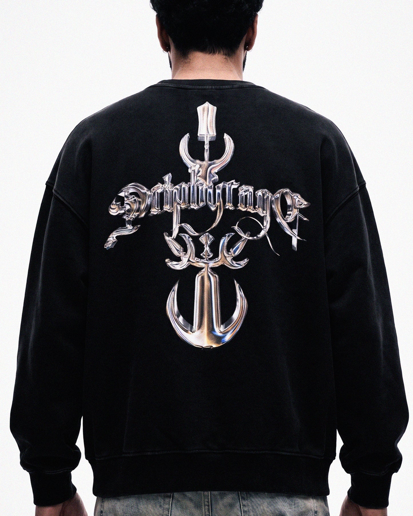 CHROME DRIP OVERSIZED FADED SWEATSHIRT Drip by Rage