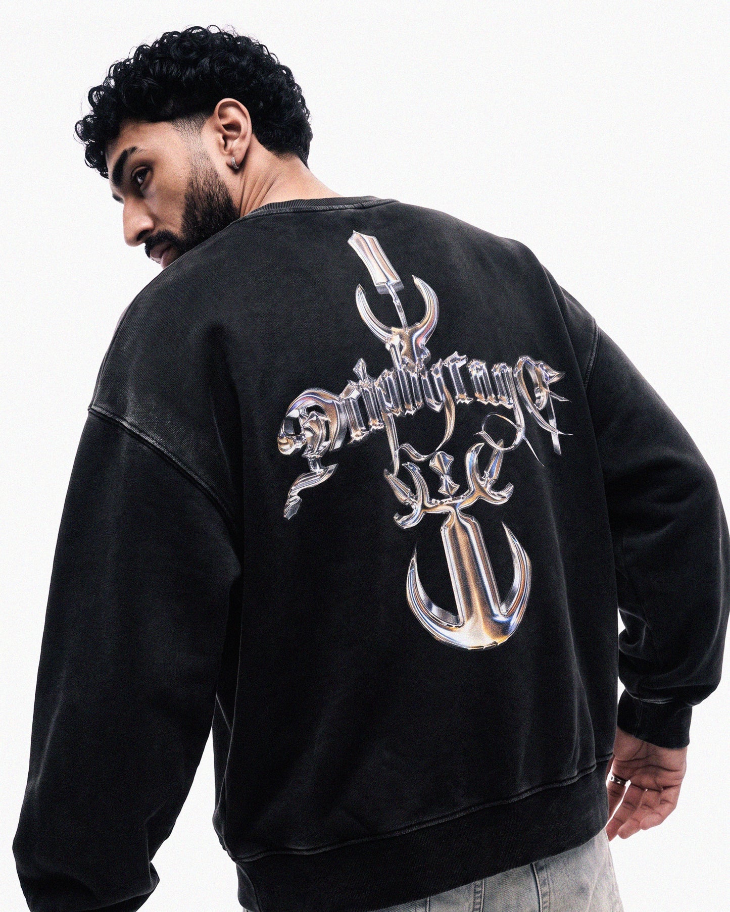CHROME DRIP OVERSIZED FADED SWEATSHIRT Drip by Rage