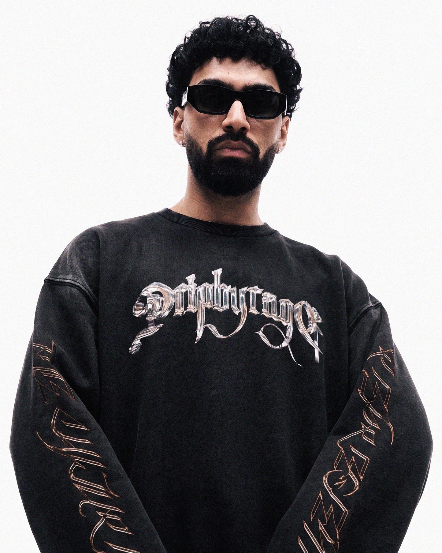 CHROME DRIP OVERSIZED FADED SWEATSHIRT Drip by Rage