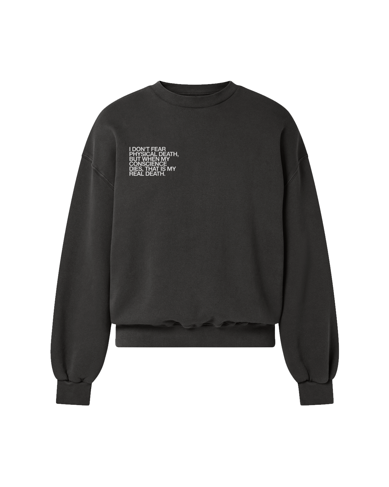 REAL DEATH SWEATSHIRT CHARCOAL GREY