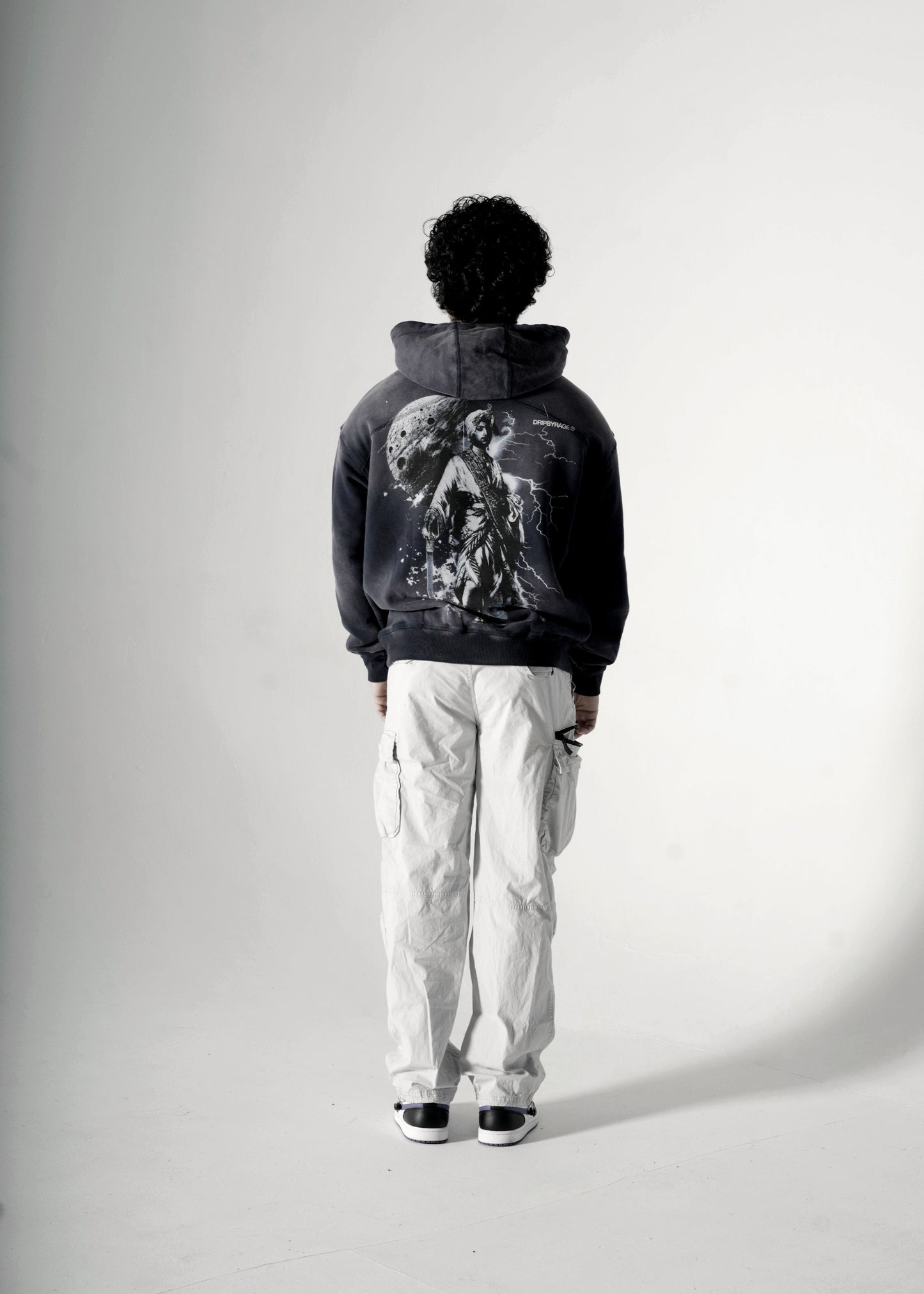 MOONLIGHT OVERSIZED PREMIUM FADED HOODIE BLUE