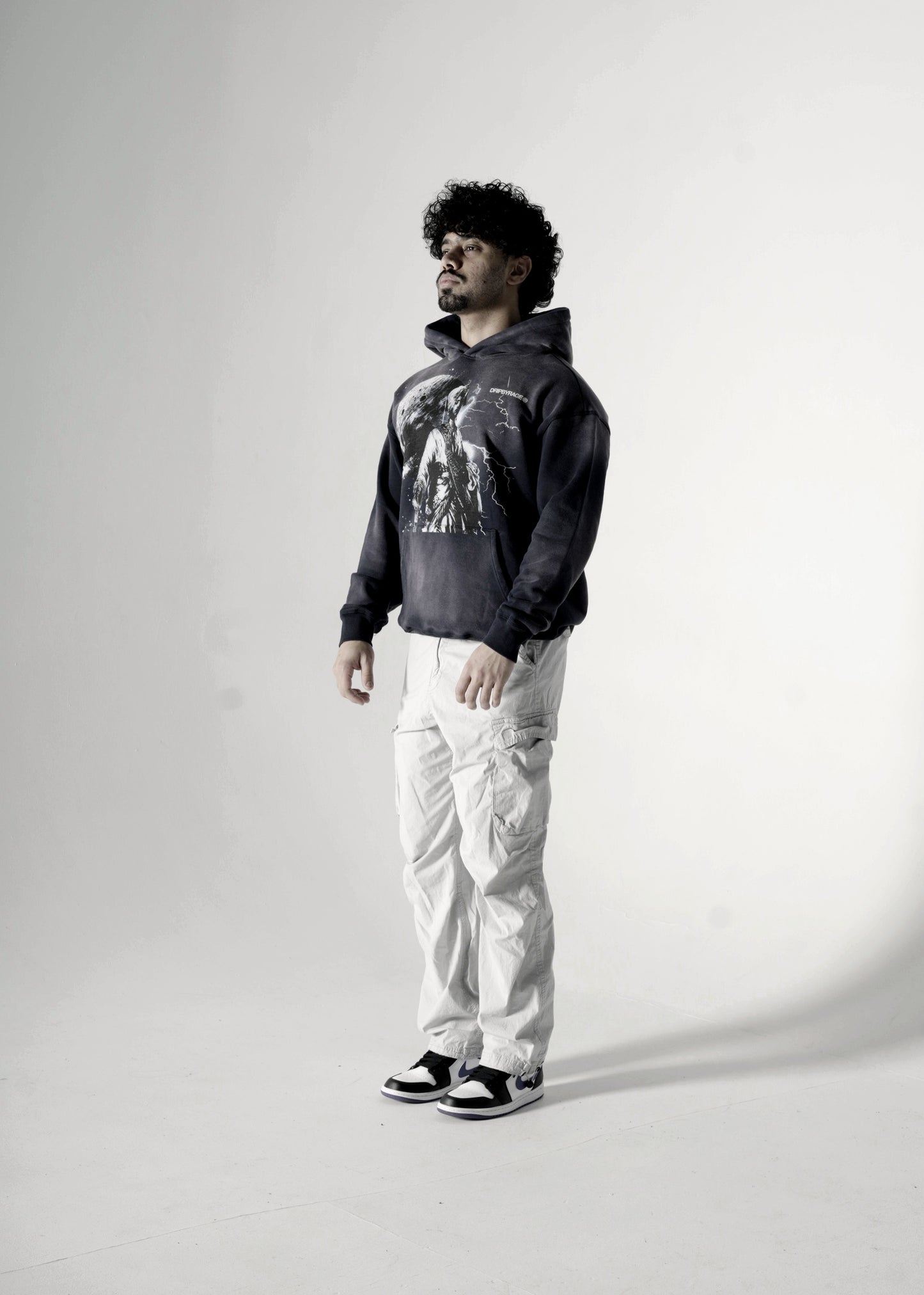 MOONLIGHT OVERSIZED PREMIUM FADED HOODIE BLUE