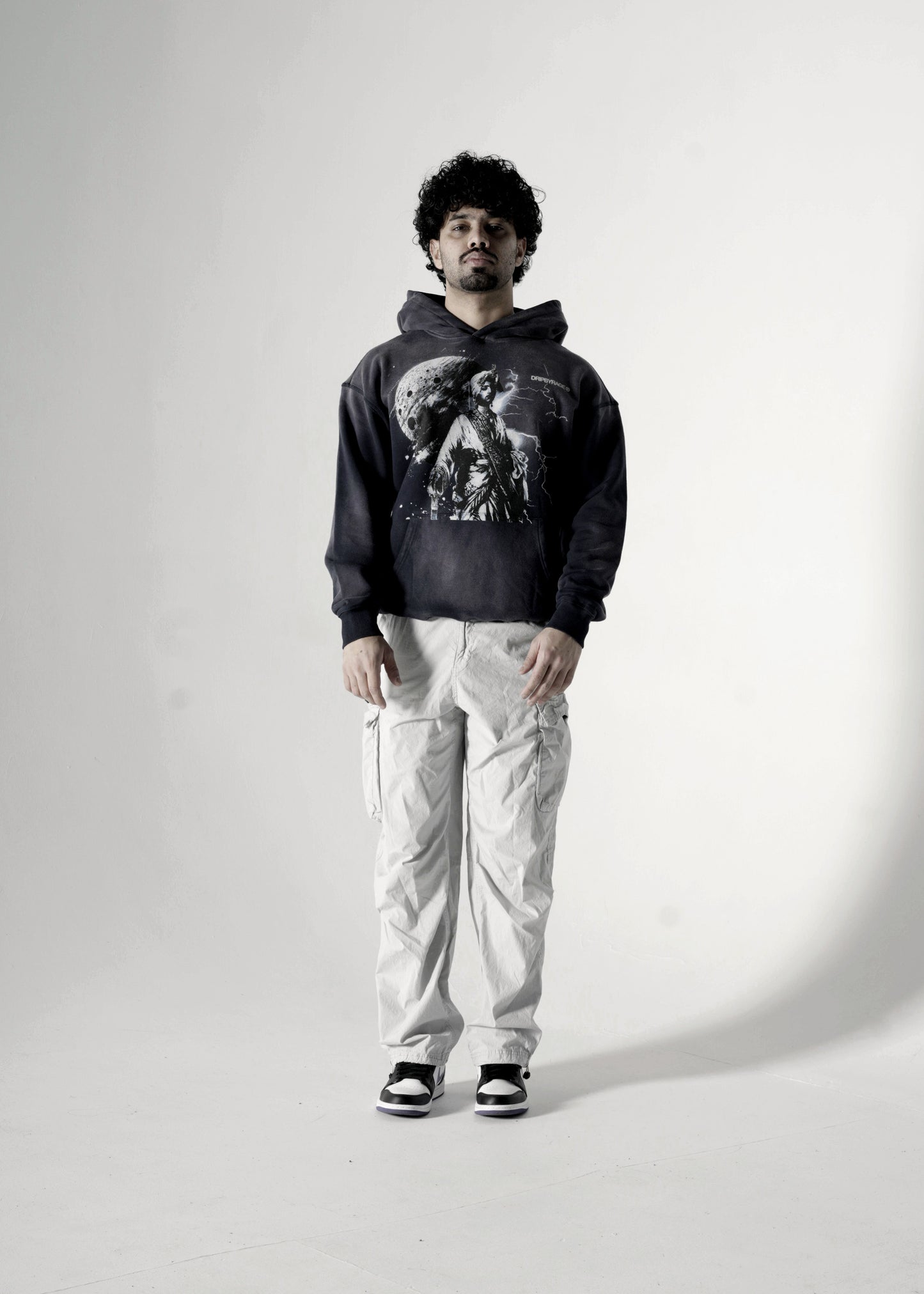 MOONLIGHT OVERSIZED PREMIUM FADED HOODIE BLUE