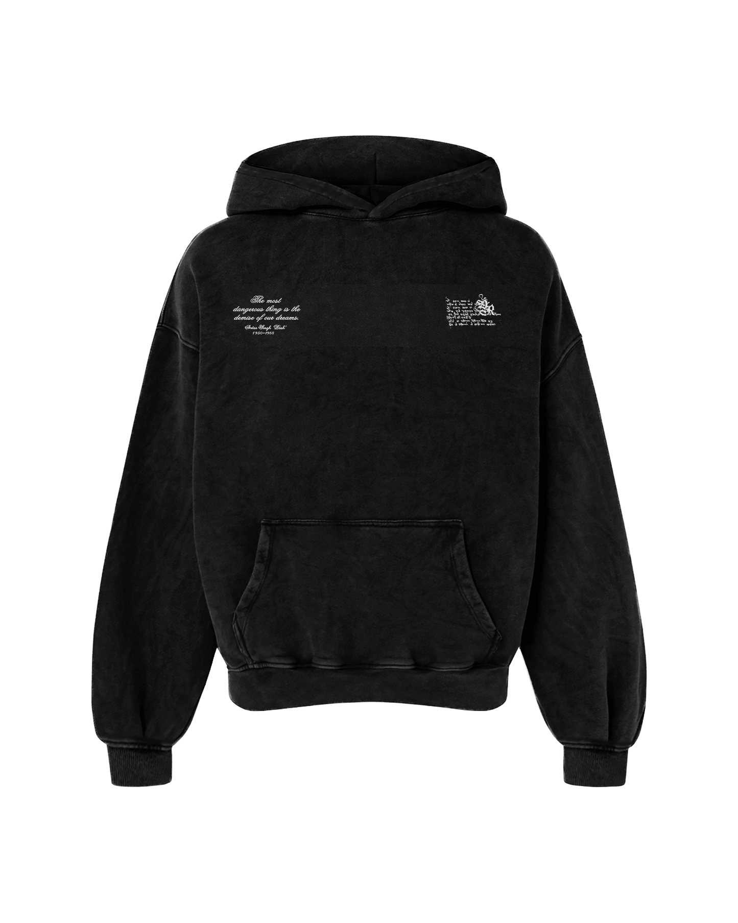 PASH OVERSIZED FADED HOODIE BLACK - Drip by Rage