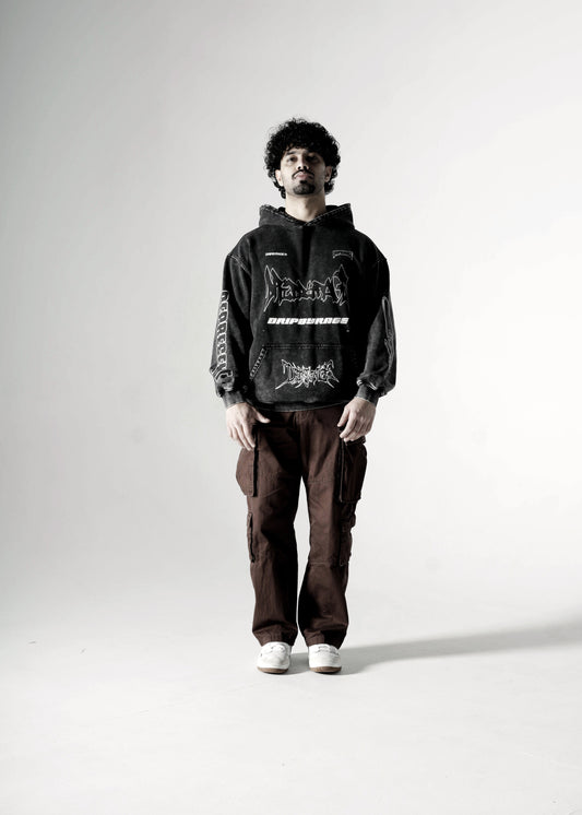 RAGE RACING OVERSIZED FADED HOODIE