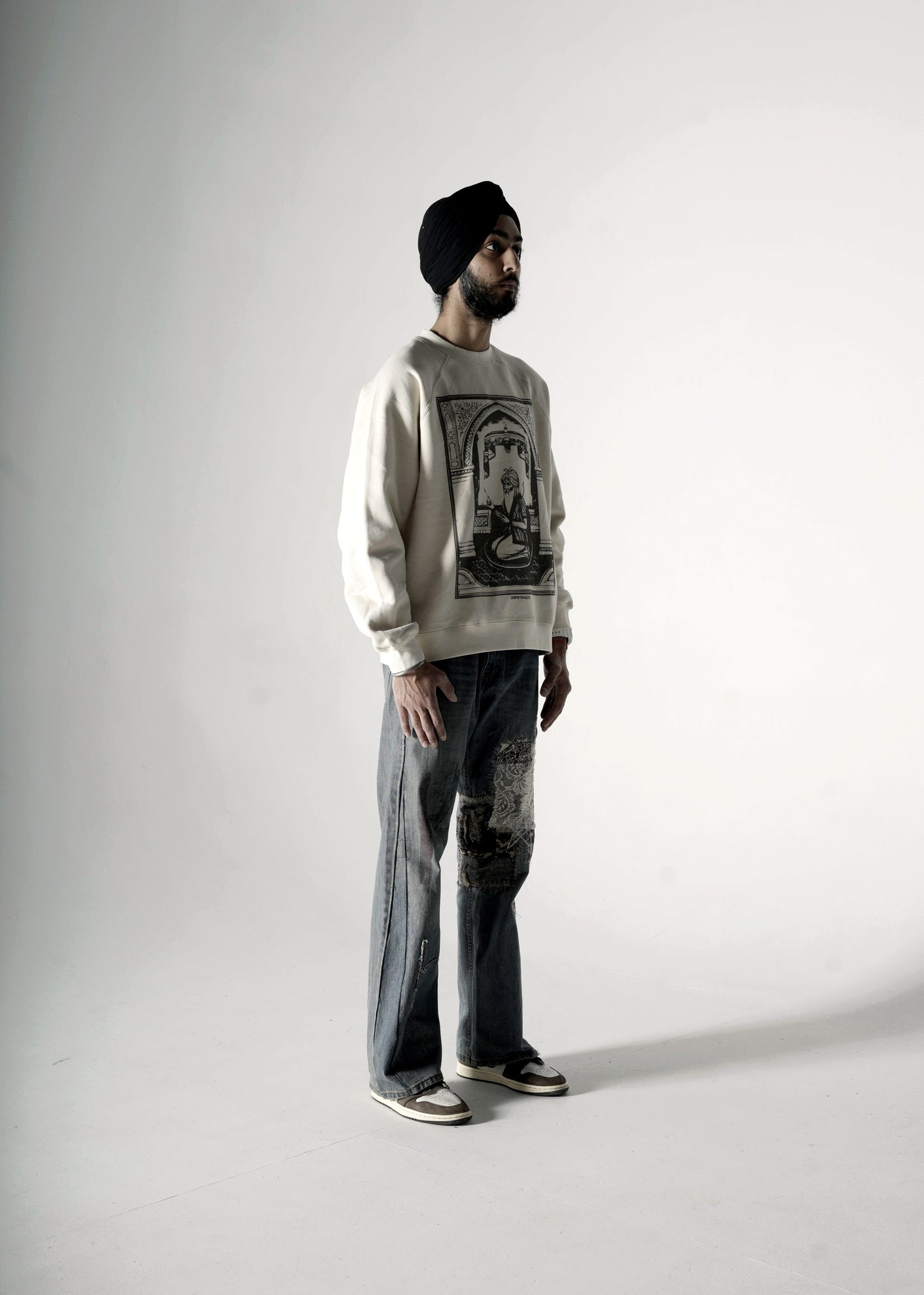 KING'S HEART OVERSIZED FLEECE SWEATSHIRT APRICOT