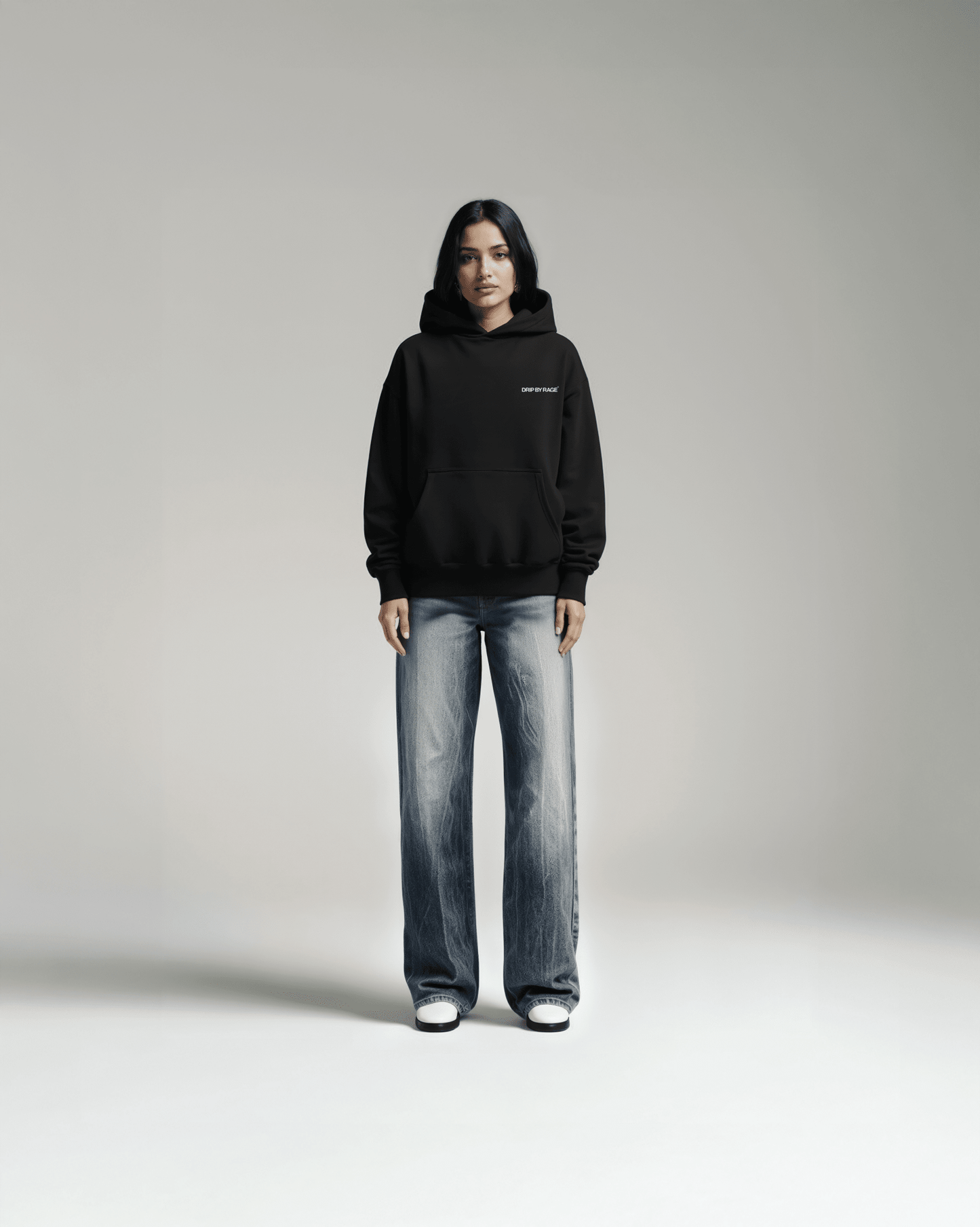 SHIV BIRDS SUN FADED BOXY HOODIE - Drip by Rage