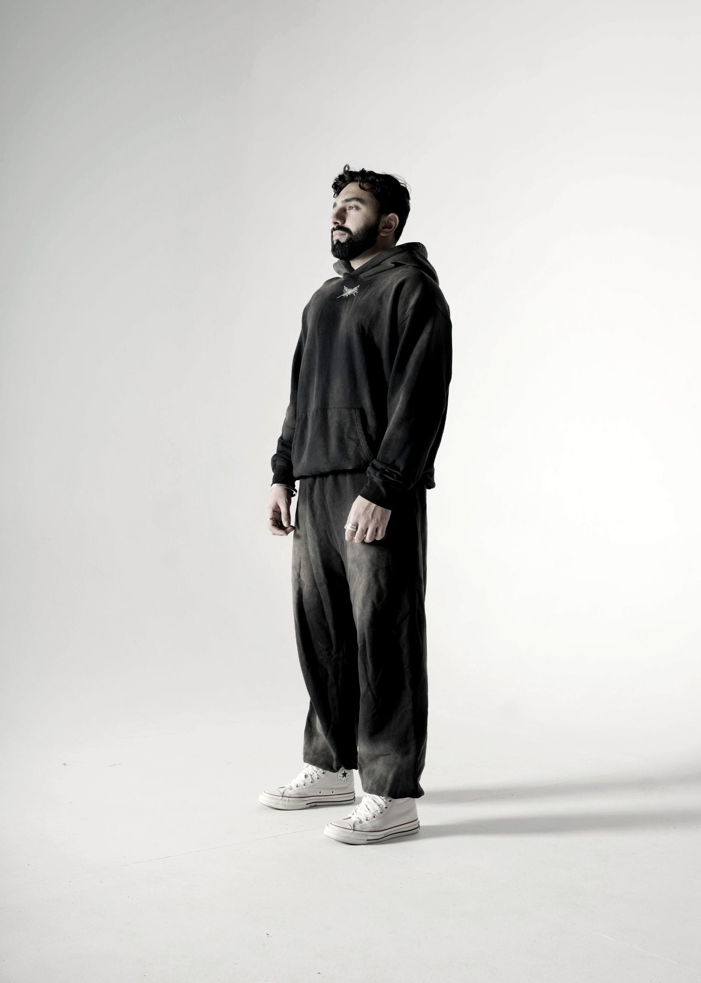 SMOKY BLACK FADED OVERSIZED PREMIUM SWEATPANTS