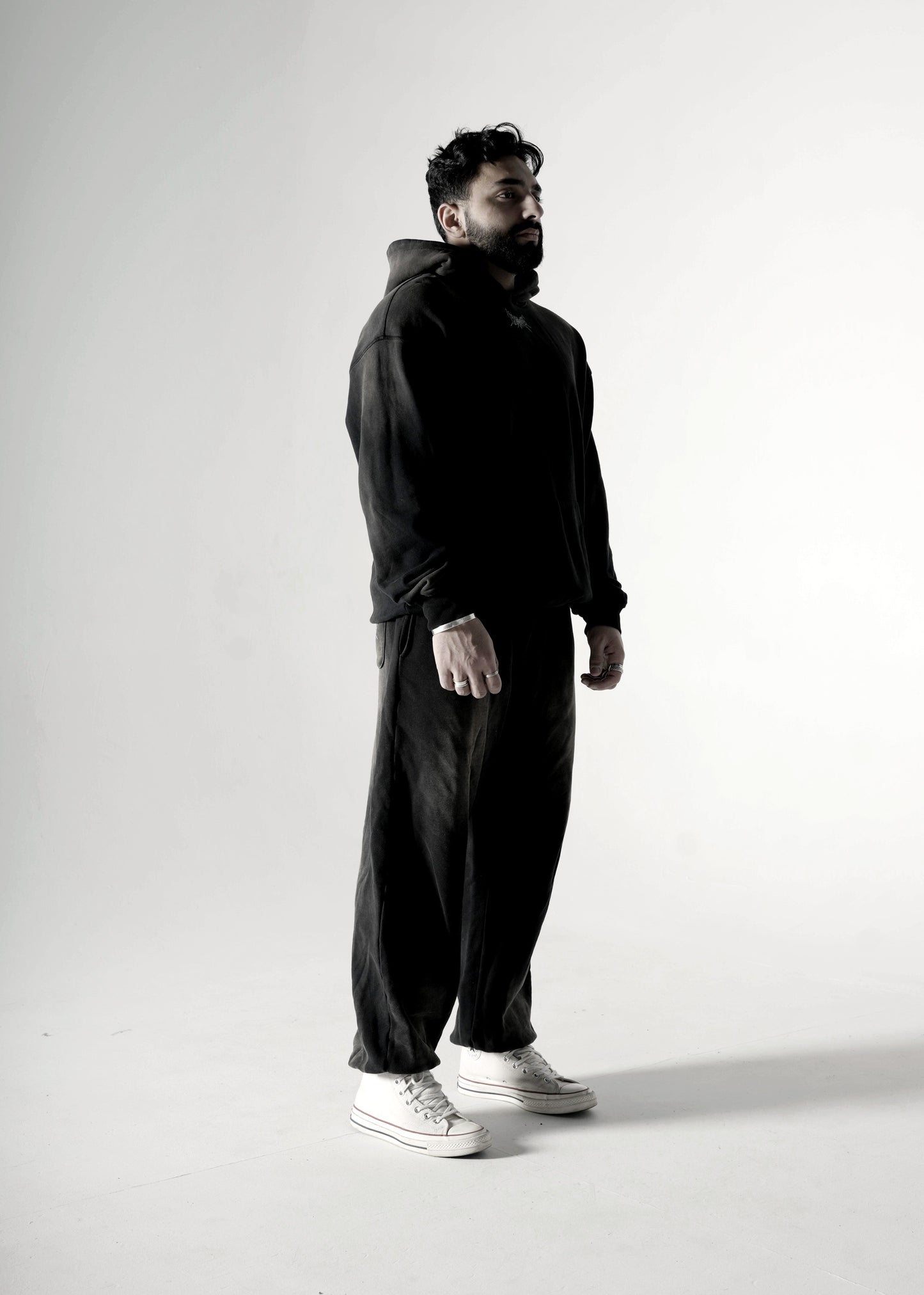 SMOKY BLACK FADED OVERSIZED PREMIUM HOODIE