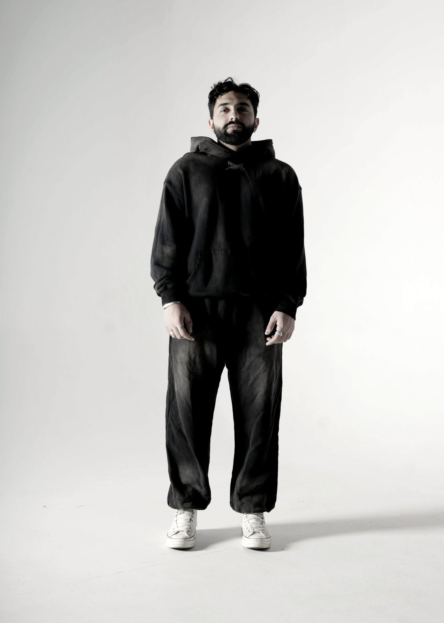 SMOKY BLACK FADED OVERSIZED PREMIUM SWEATPANTS - Drip by Rage