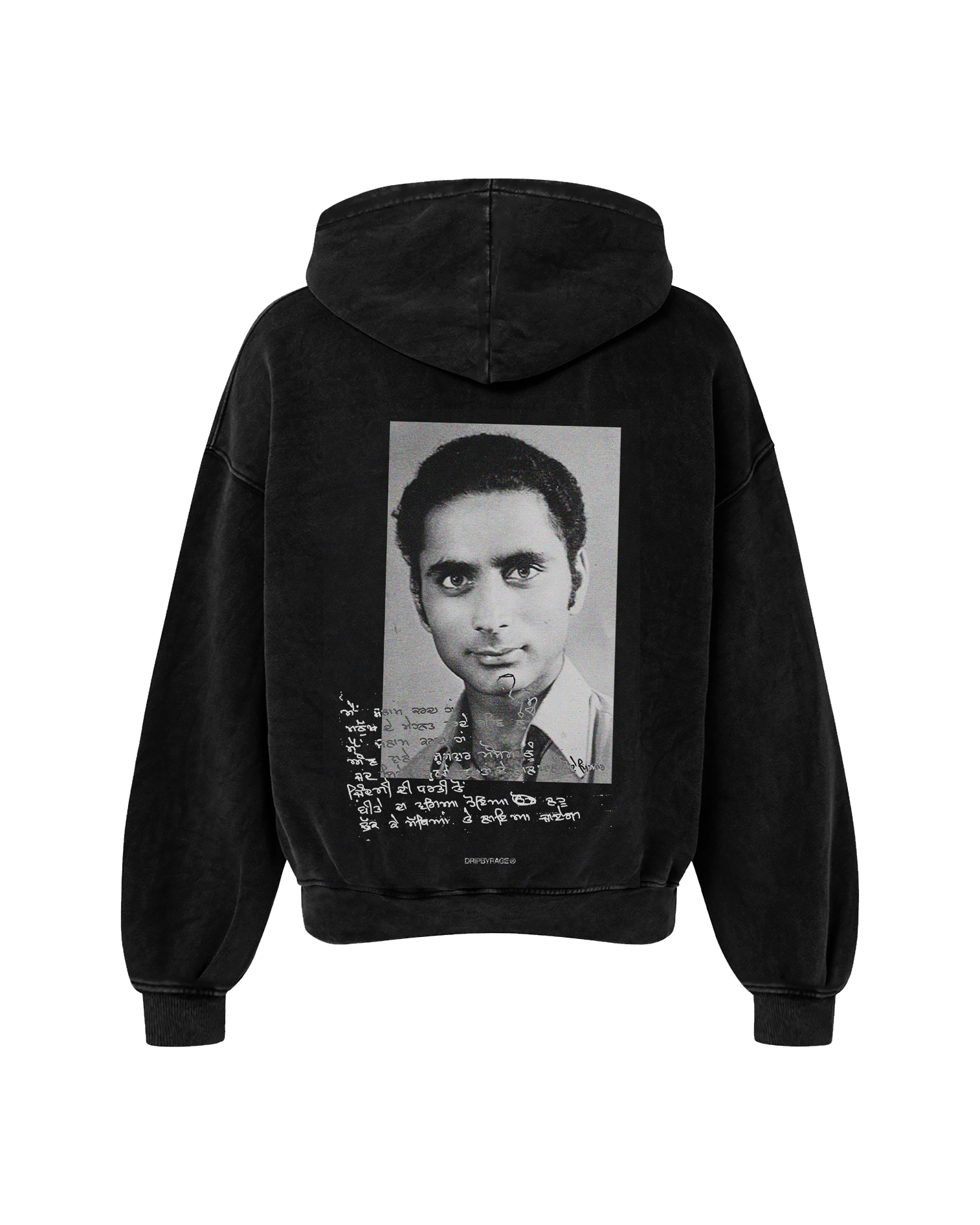 PASH OVERSIZED FADED HOODIE BLACK