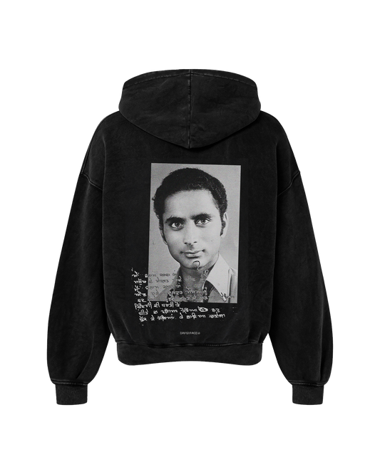 PASH OVERSIZED FADED HOODIE BLACK