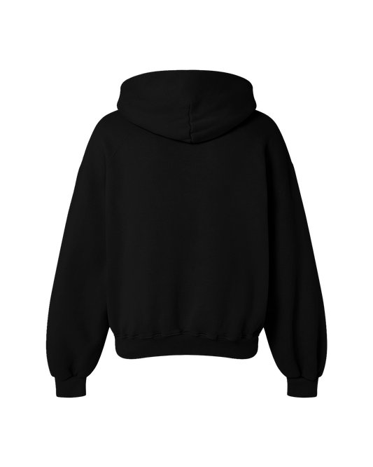 NALWA OVERSIZED FLEECE HOODIE BLACK