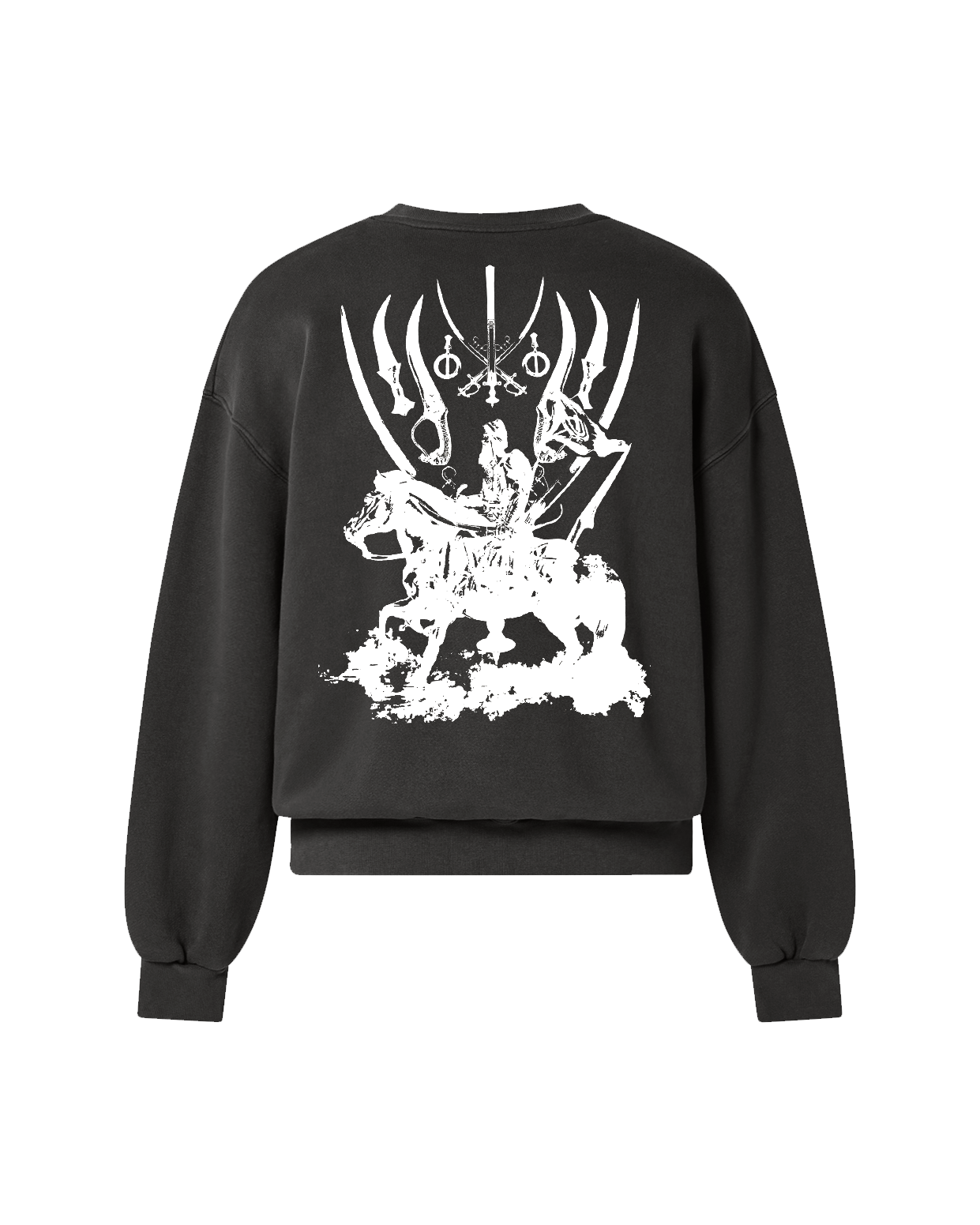 REAL DEATH SWEATSHIRT CHARCOAL GREY