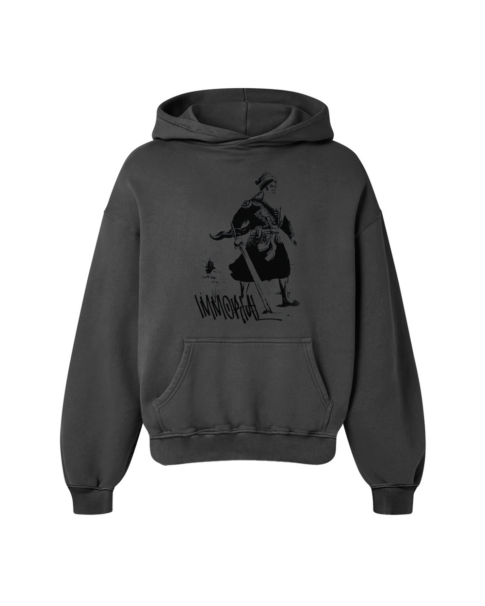 IMMORTAL OVERSIZED HOODIE FADED GREY