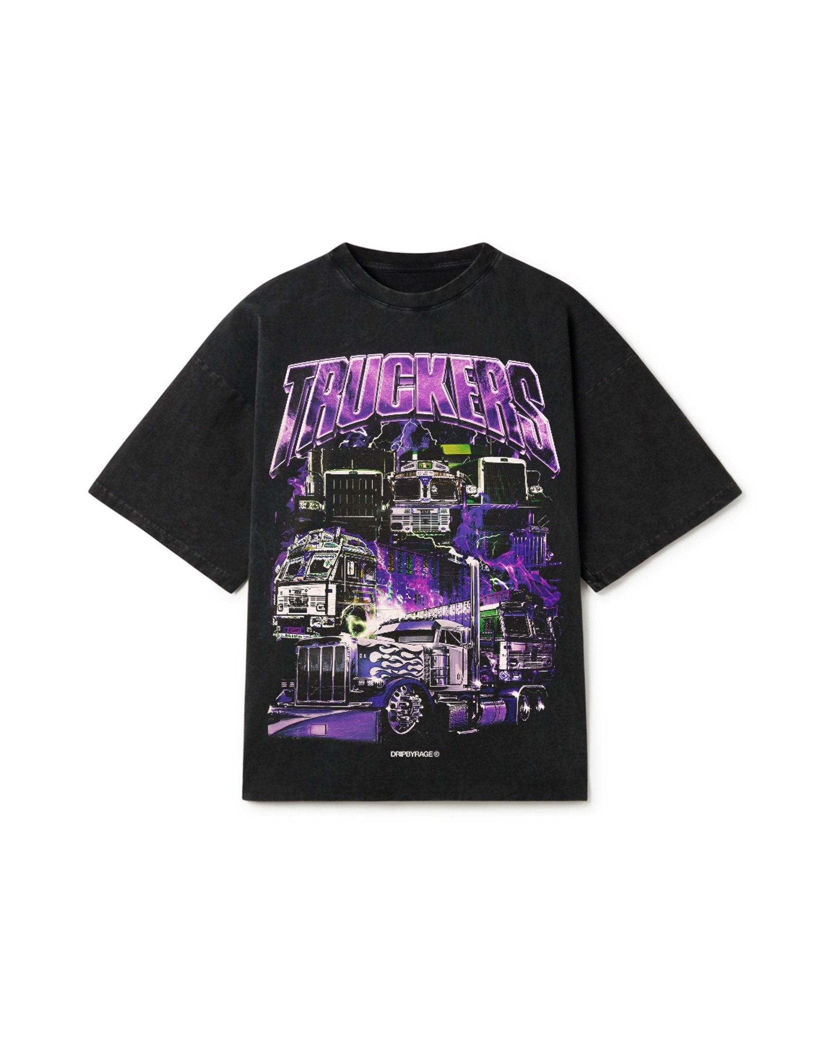 TRUCKERS OVERSIZED FADED T-SHIRT - Drip by Rage