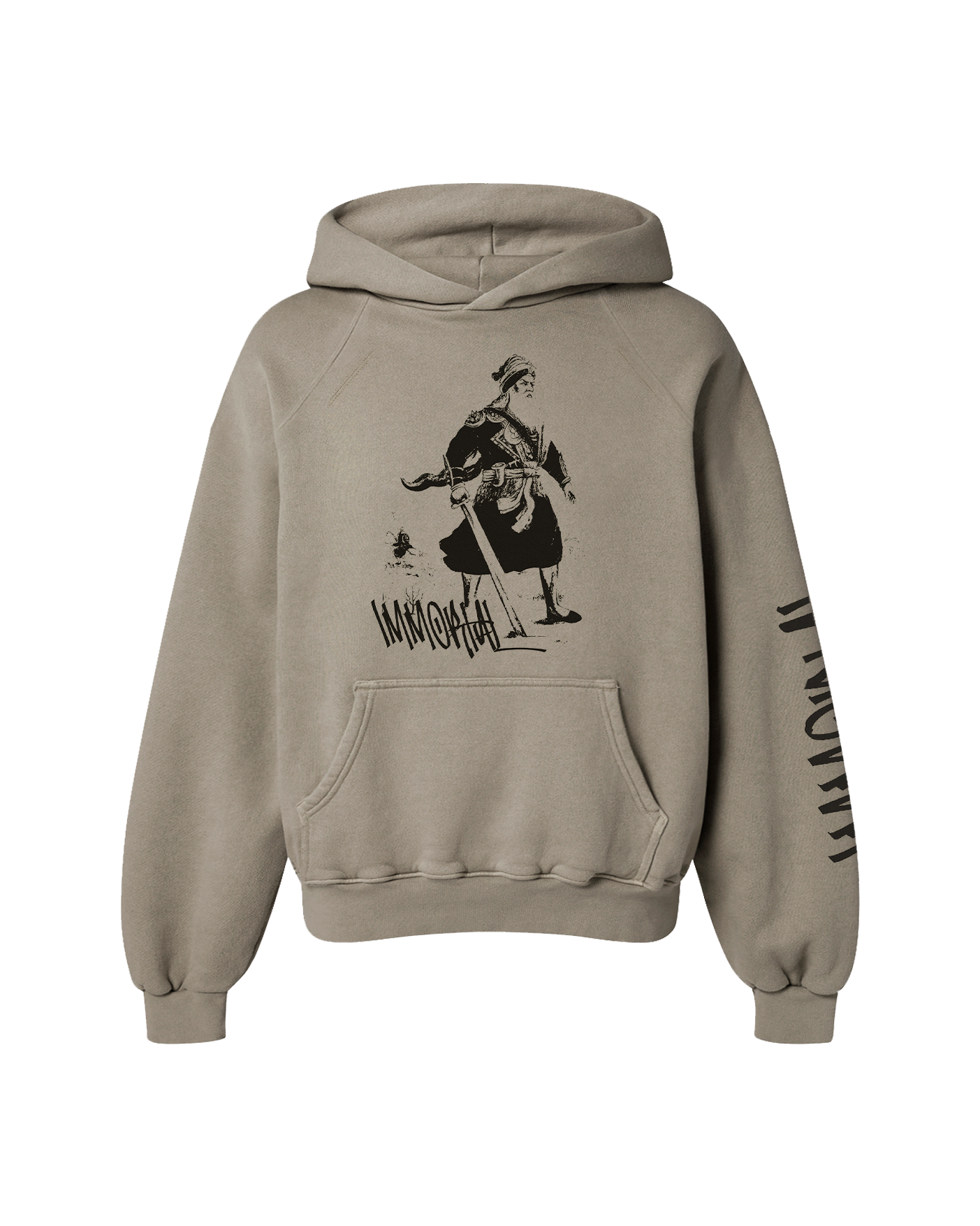 IMMORTAL OVERSIZED FLEECE HOODIE CAMEL