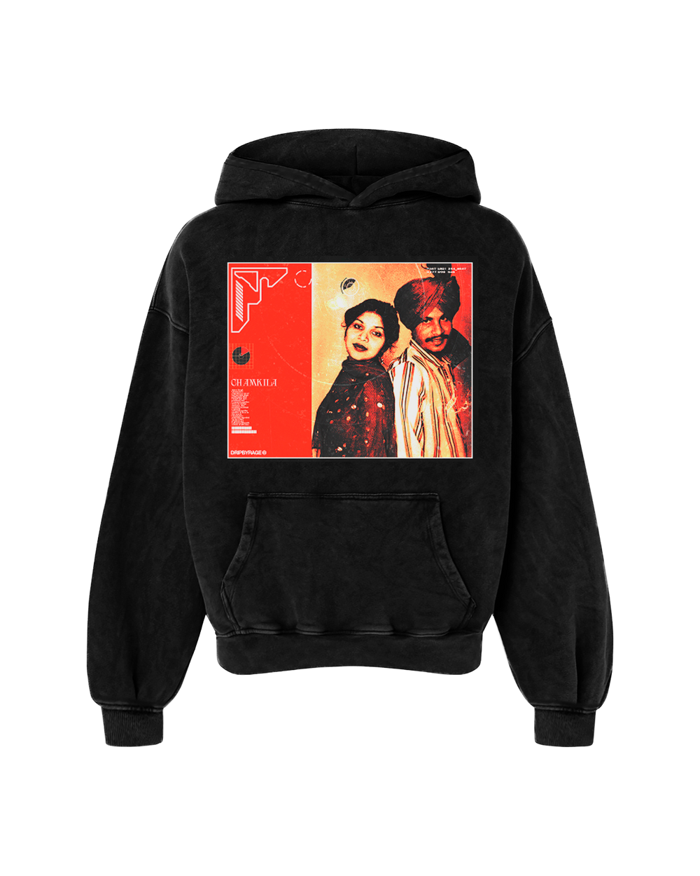 CHAMKILA OVERSIZED FADED HOODIE BLACK