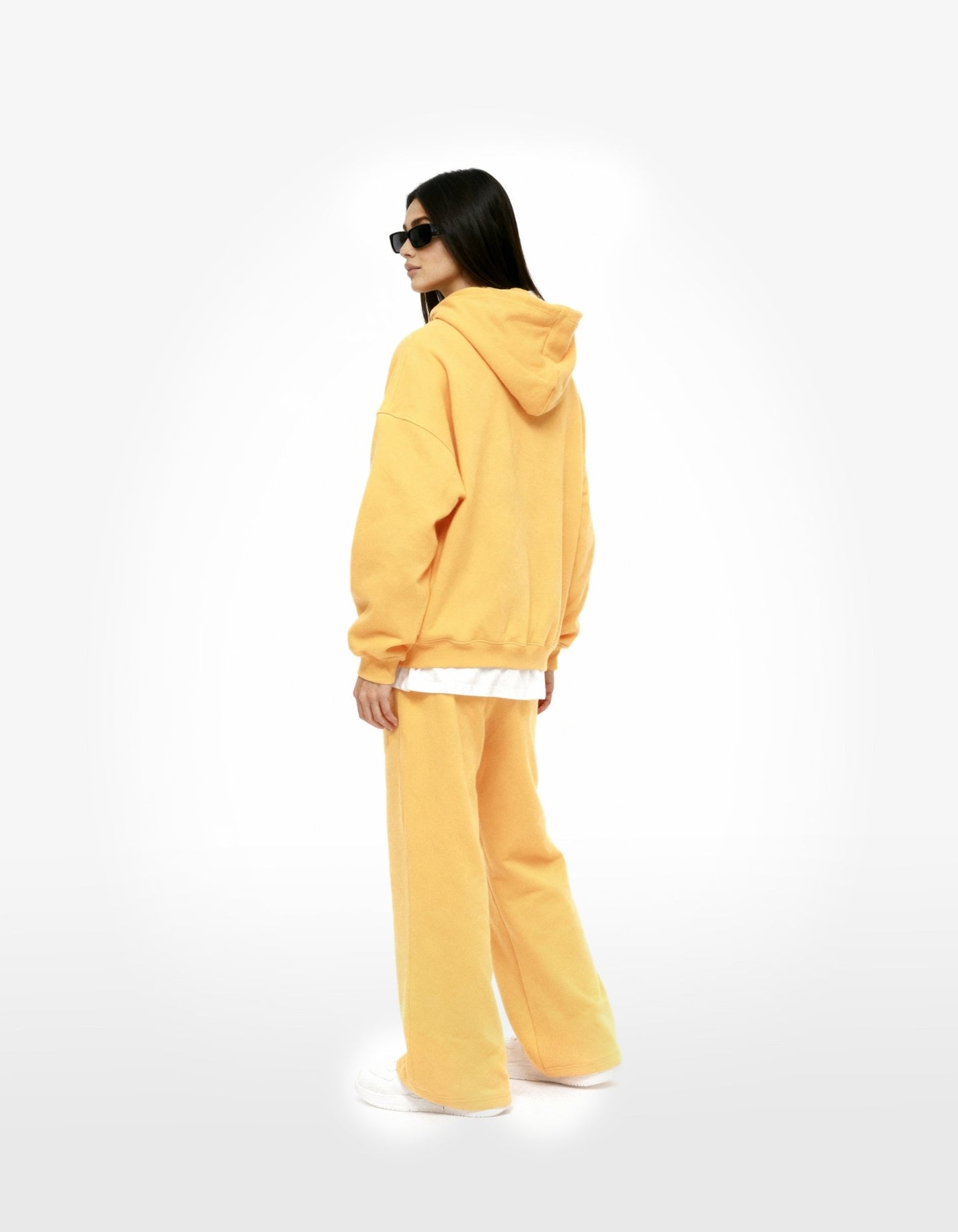 YELLOW HEAVY SUN FADED BOXY HOODIE - Drip by Rage