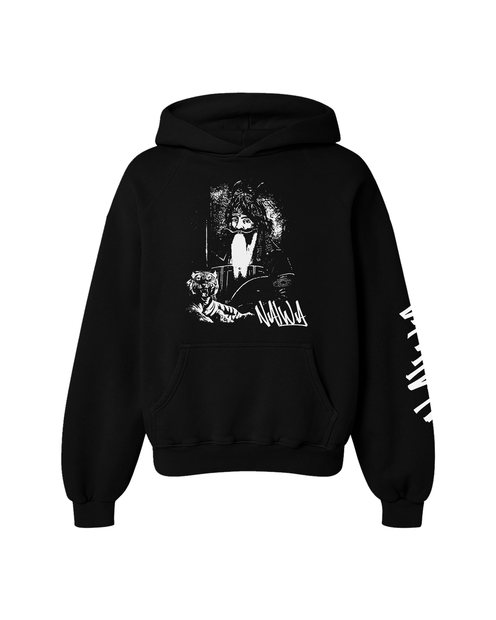 NALWA OVERSIZED FLEECE HOODIE BLACK